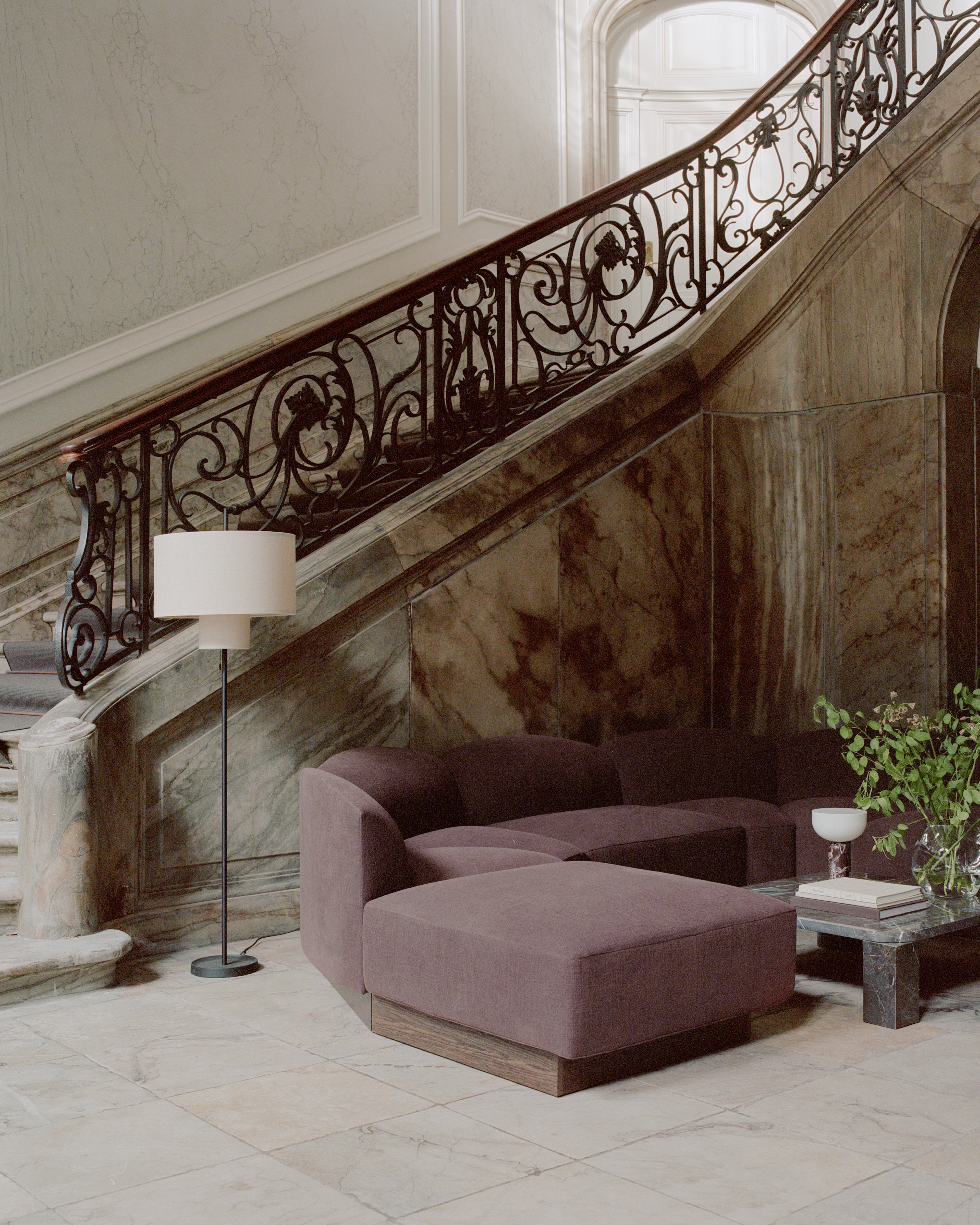 Customizable Right-Side Semi-Round Modular Corner Sofa SHORE