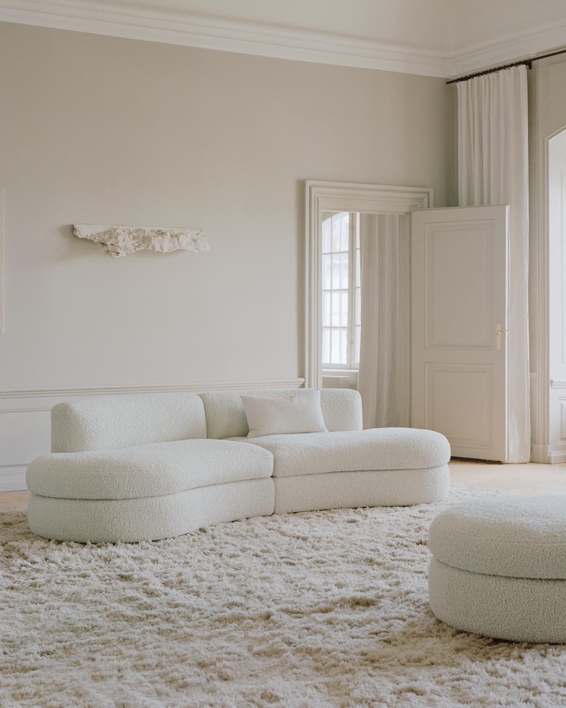 Round Pouf Polstered Coda