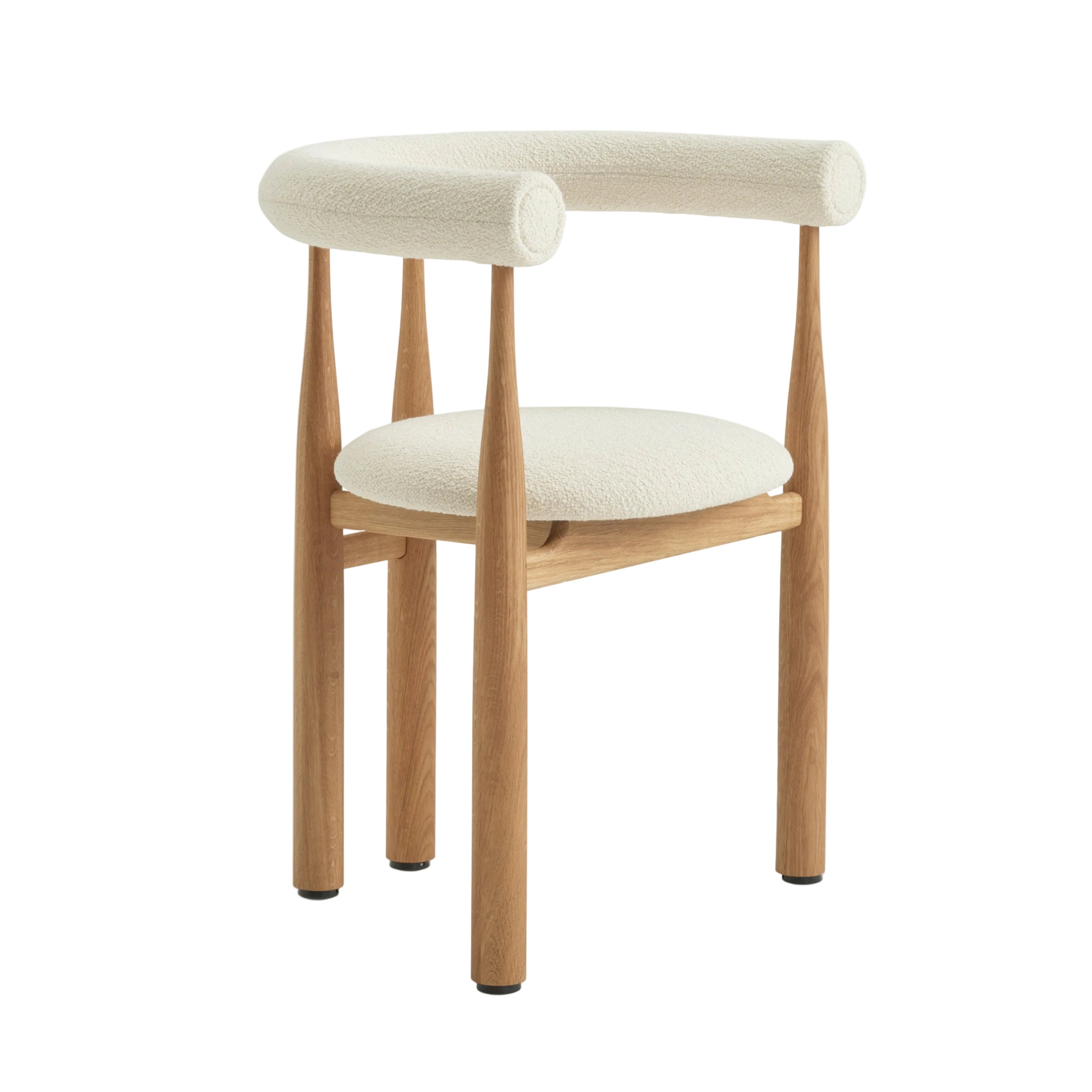 BUKOWSKI FULLY upholstered chair with oak base