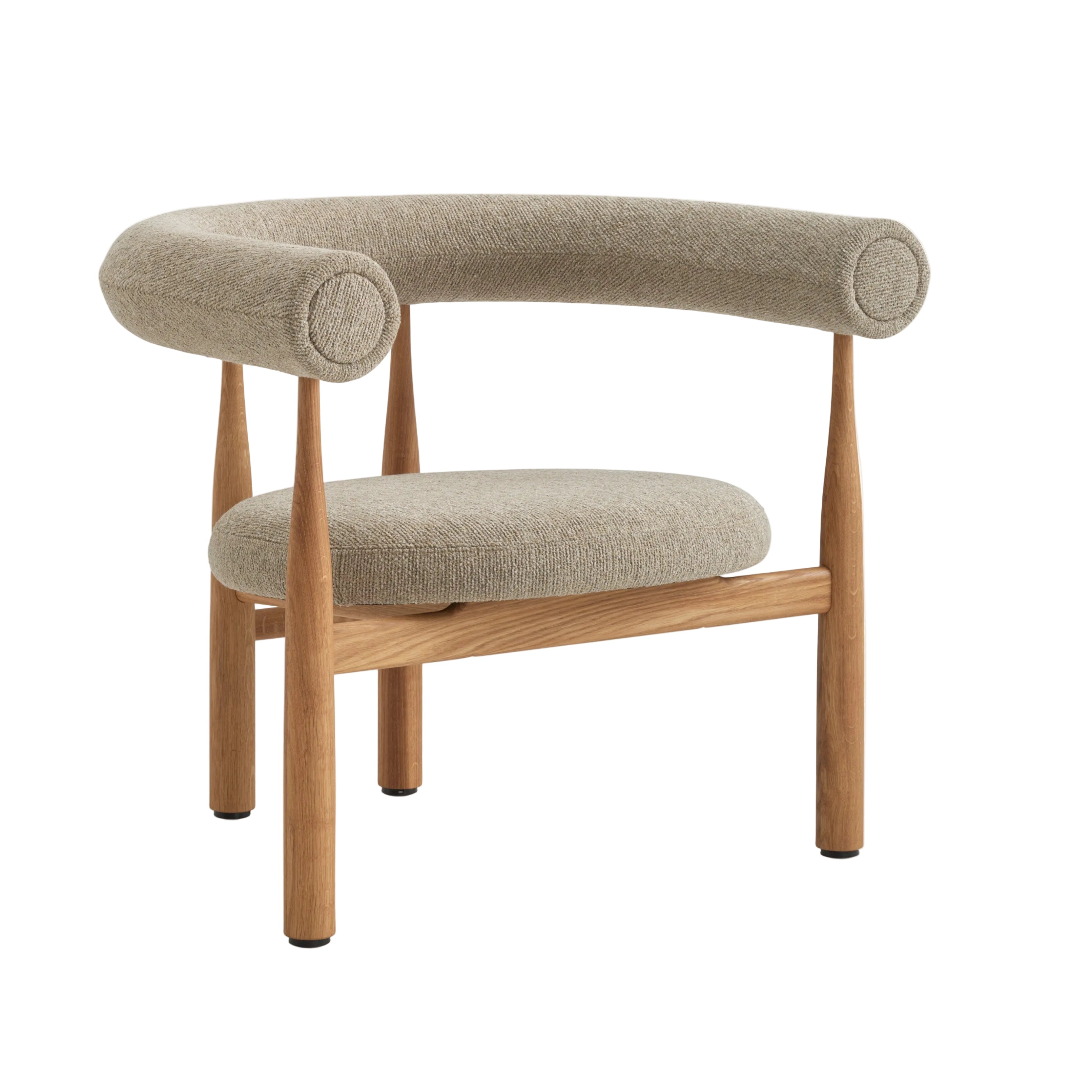 BUKOWSKI upholstered armchair with oak base