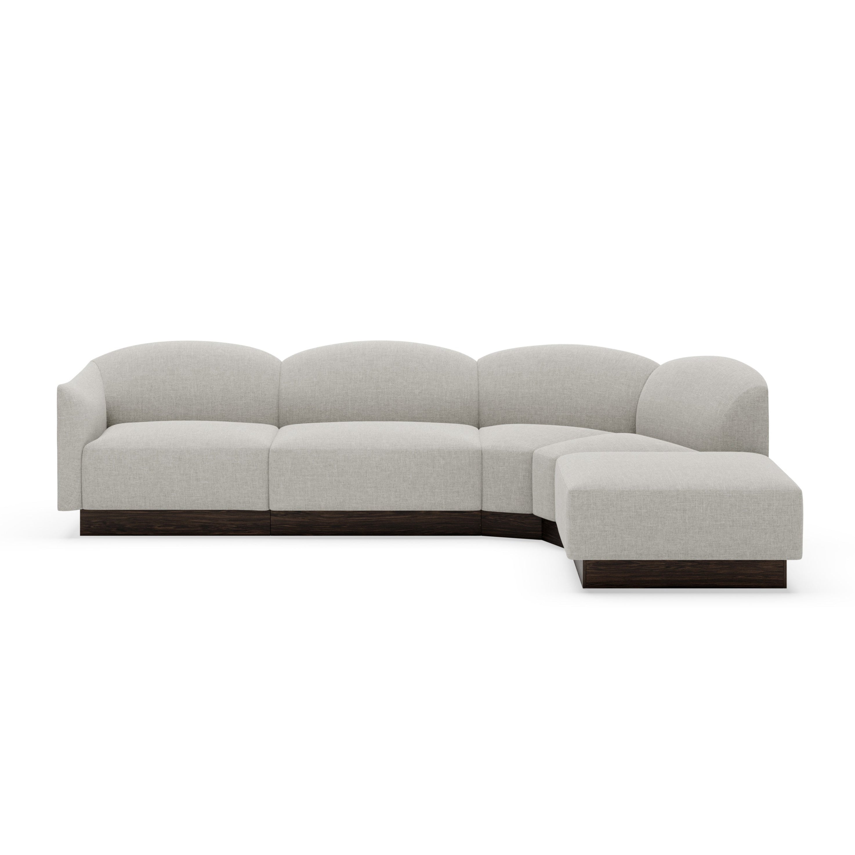 Customizable Right-Side Semi-Round Modular Corner Sofa SHORE
