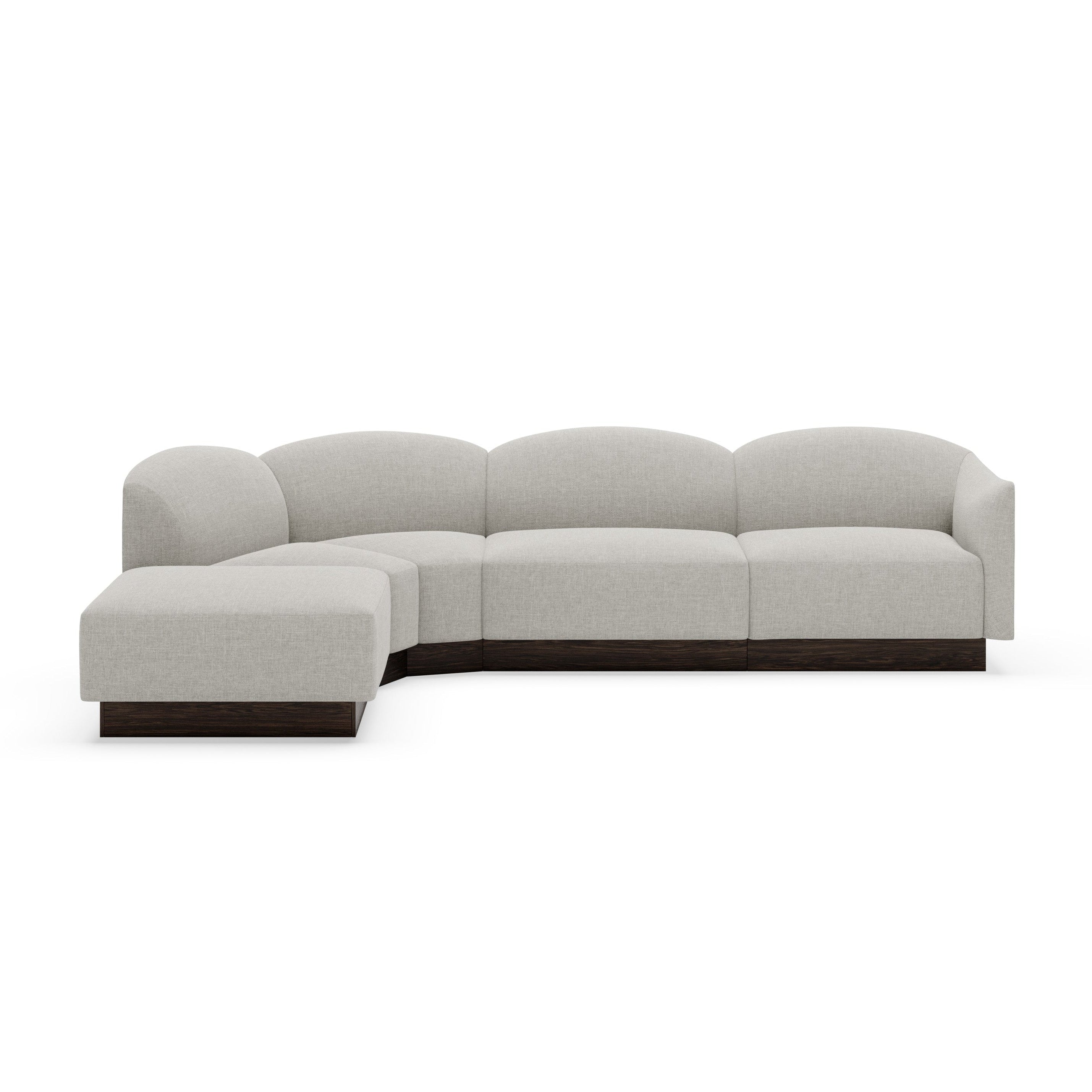 Customizable Left-Side Semi-Round Modular Corner Sofa SHORE