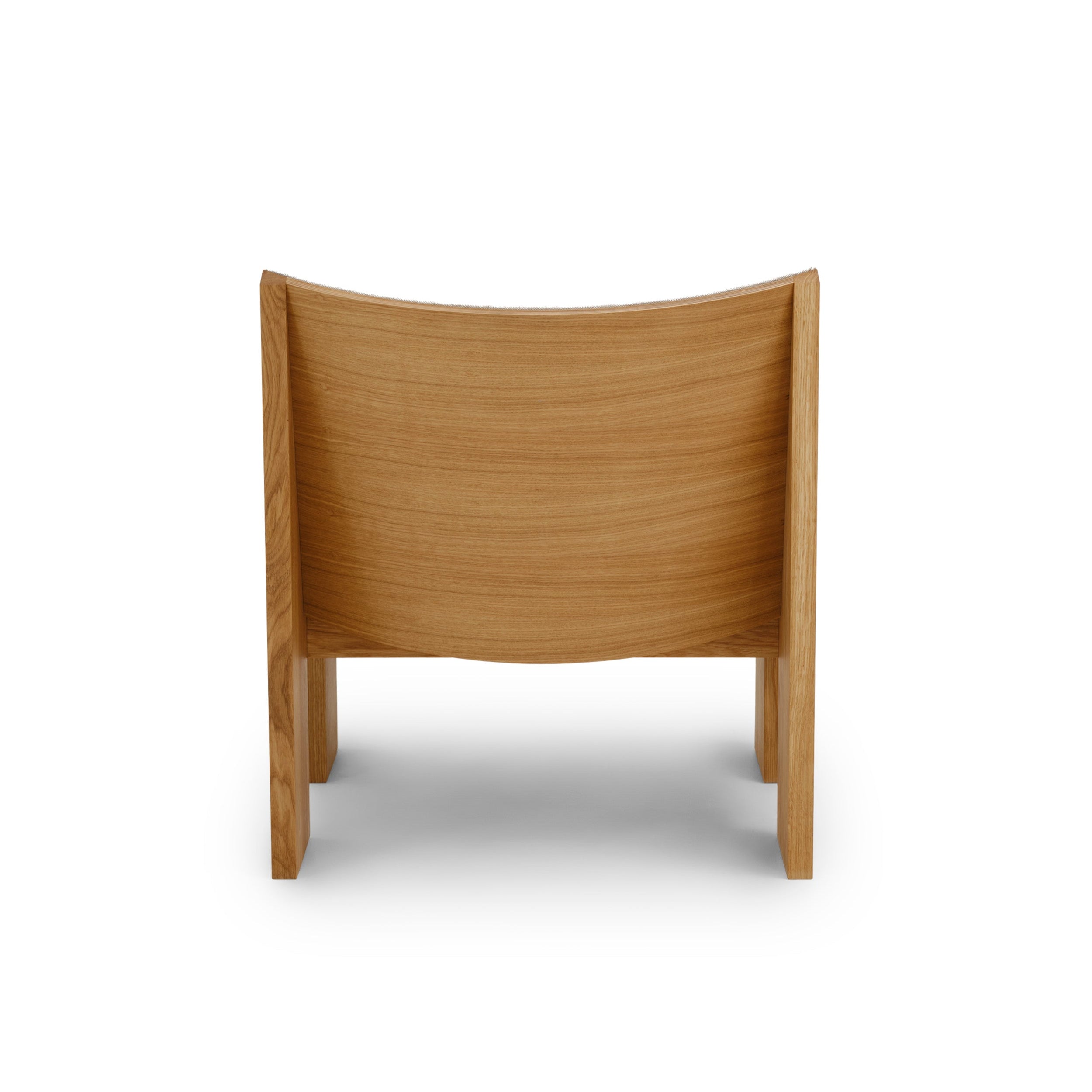 Tenon upholstered armchair with an oak base