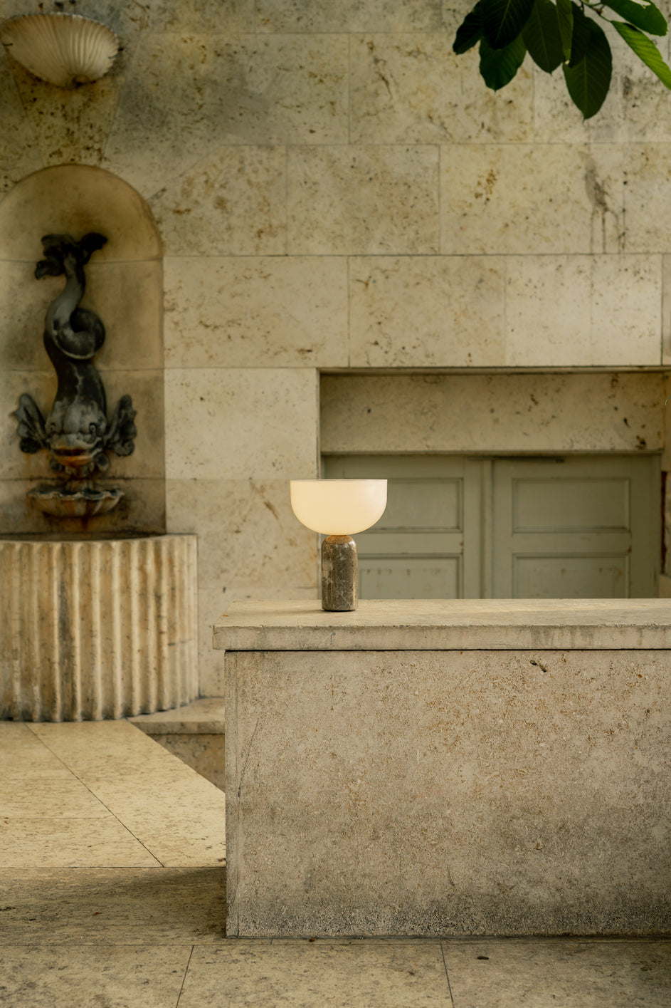 Portable lamp KIZU gray marble