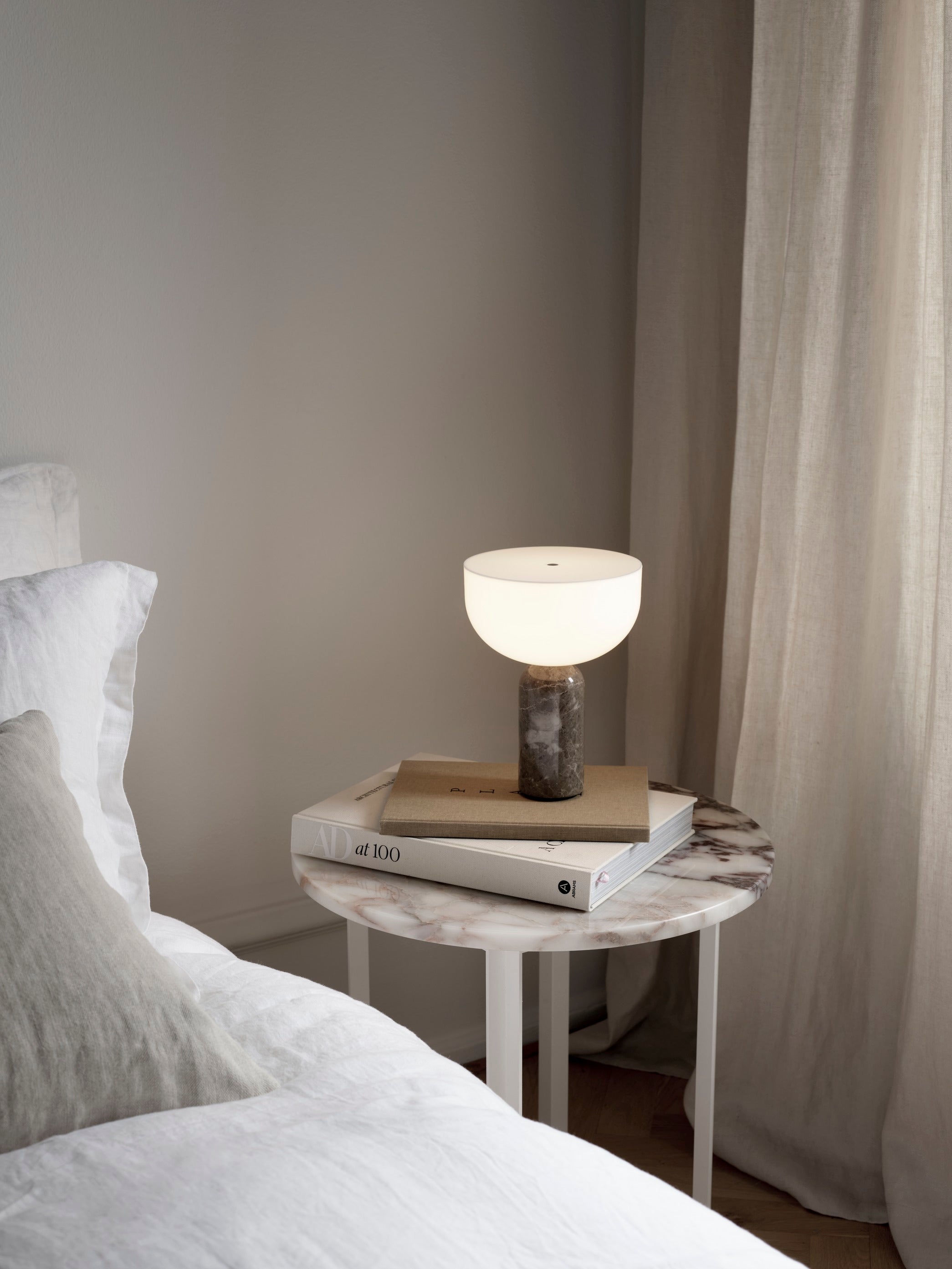 Portable lamp KIZU gray marble
