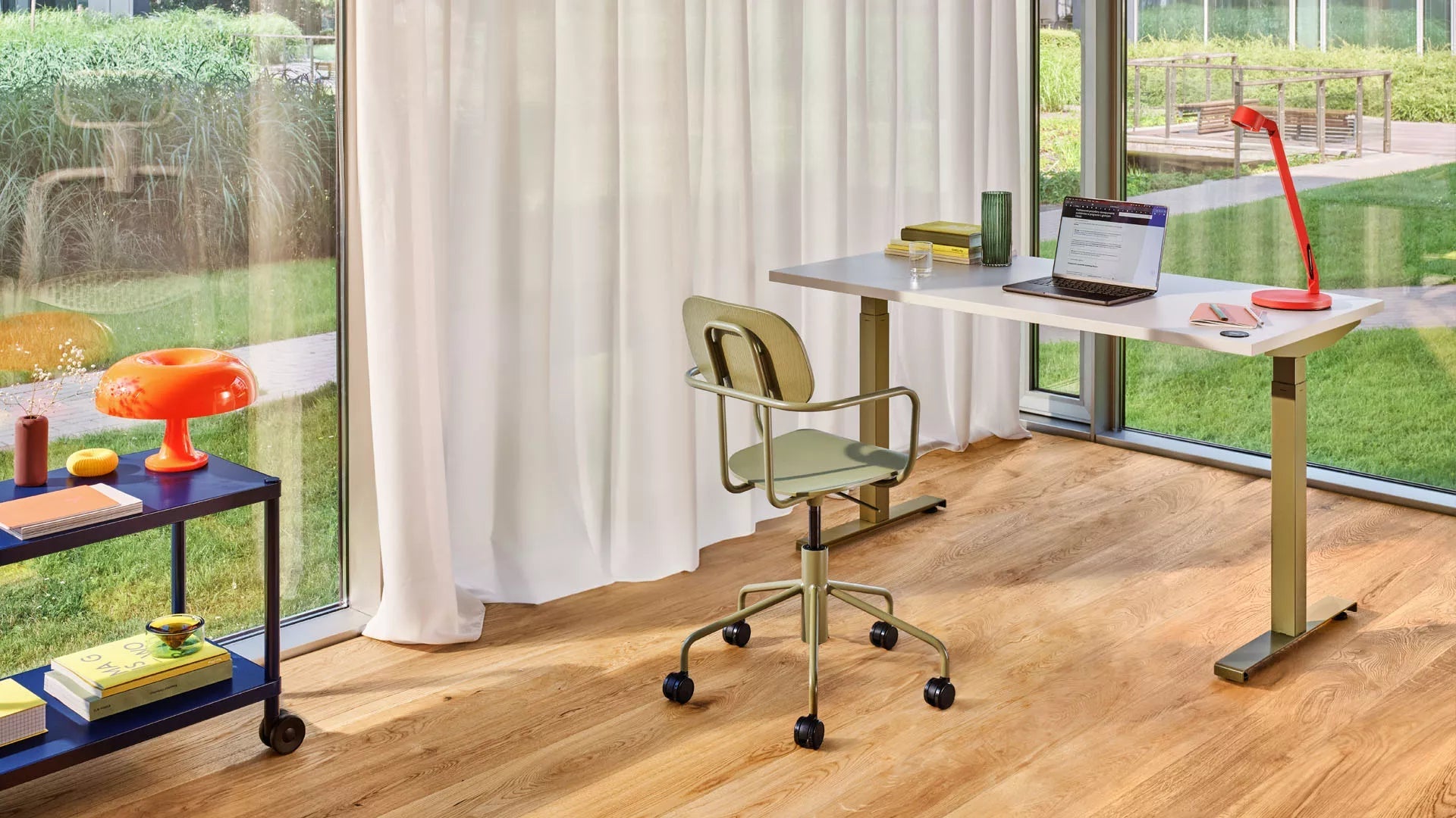 Office Chair New School Dunkelgrau verstellbare Basis