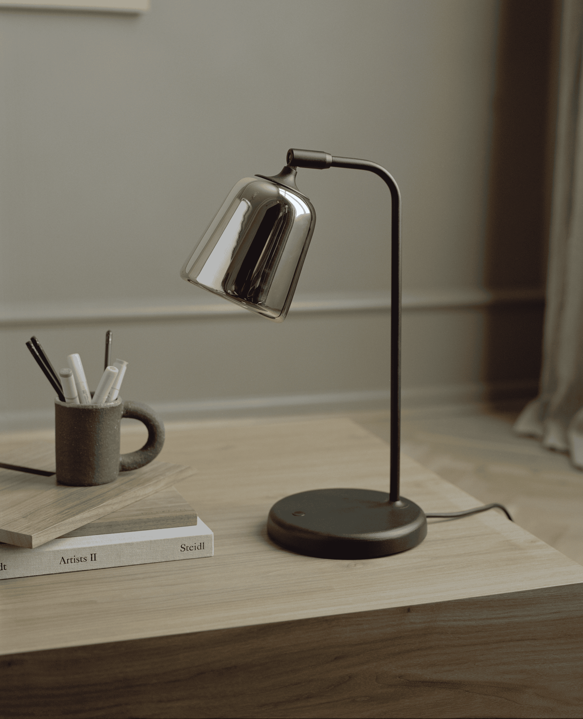 Desk lamp material yellow steel