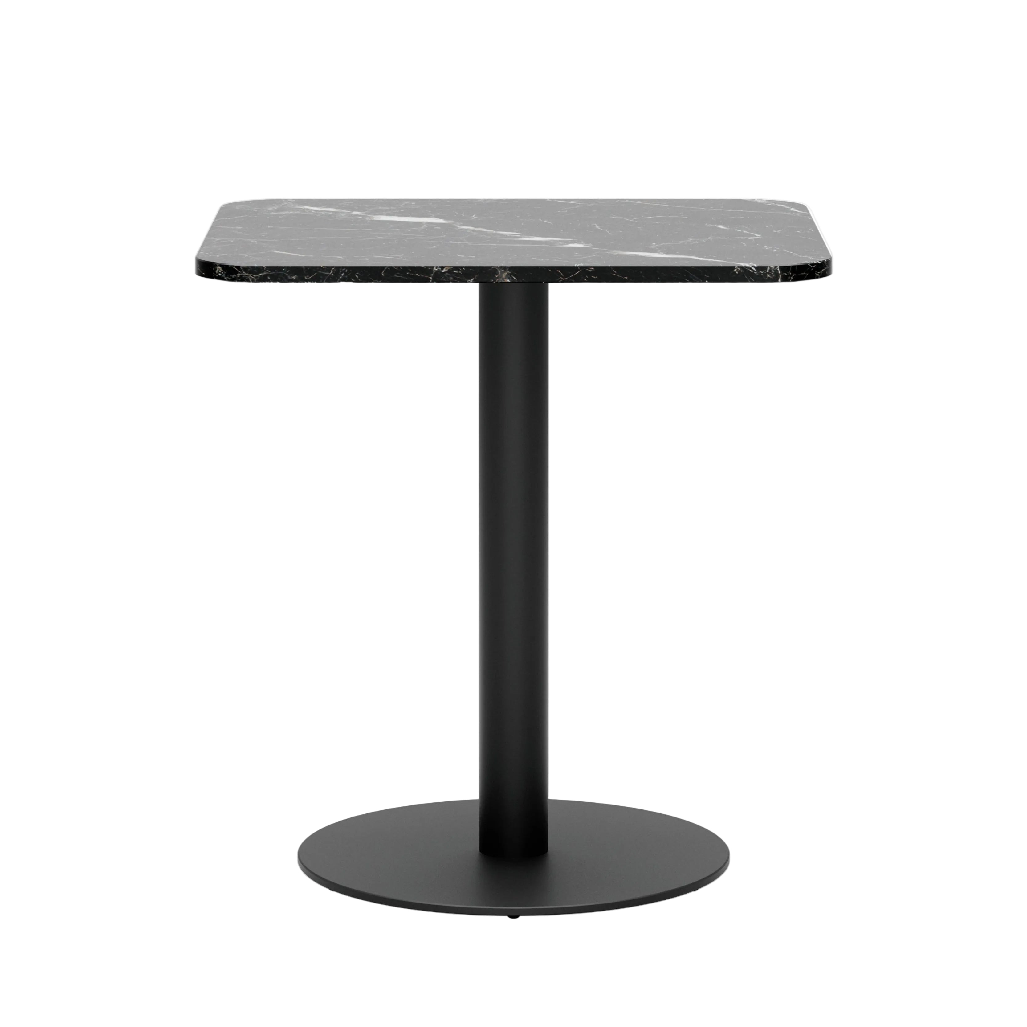 FLORENCE Black Marble Bar Table with Black Base
