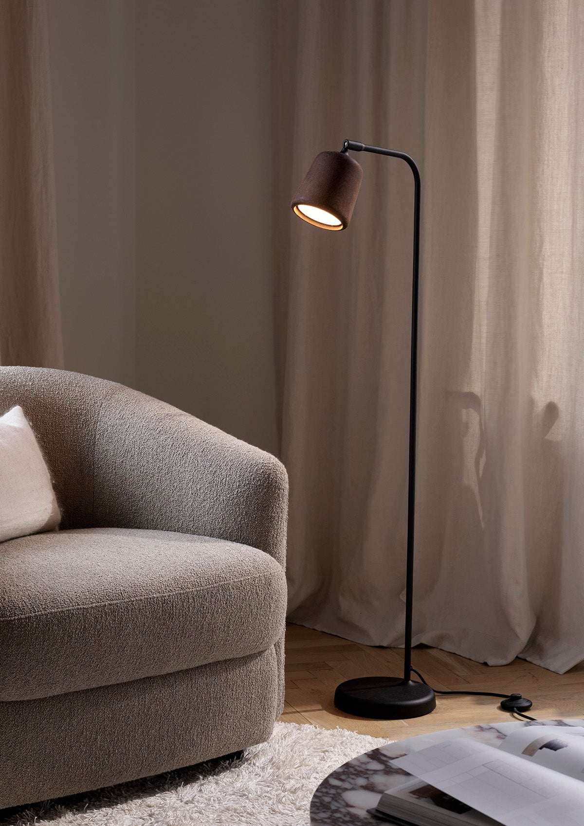 Floor lamp material light cement