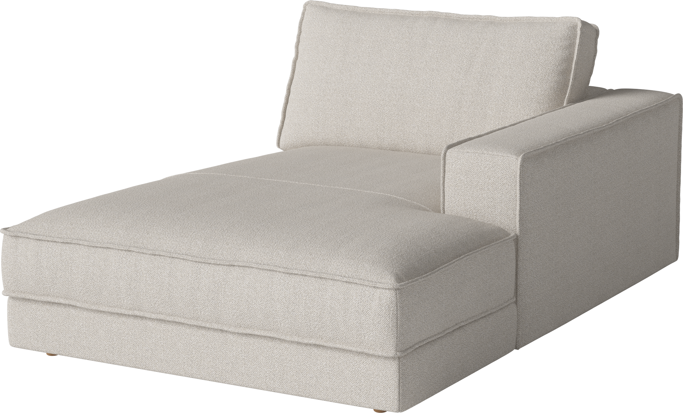 Noora Modulare Sofa - rechts gehandelte Chaise mit einer Eichenbasis