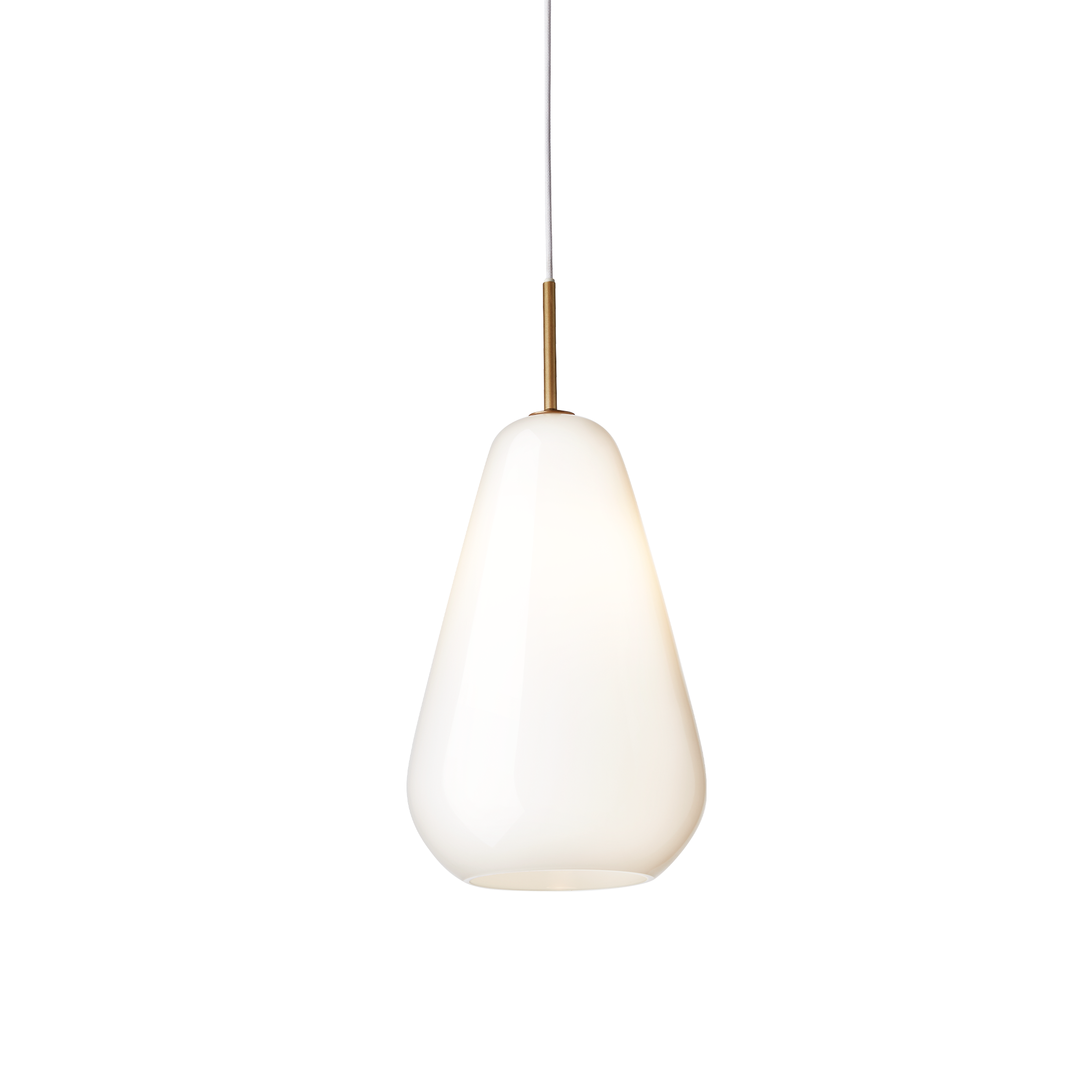 Pendelleuchte ANOLI gold mit opalem Glas