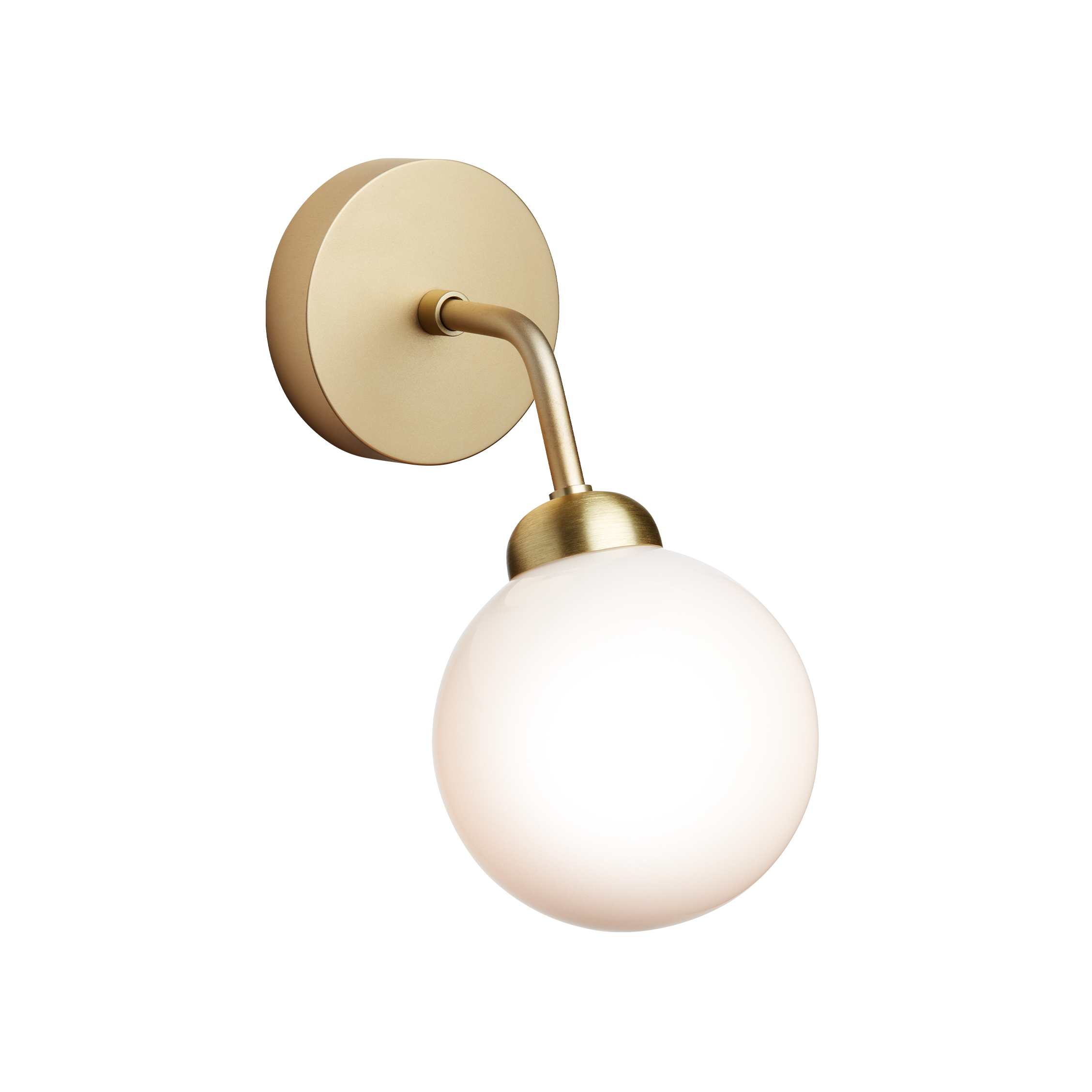 APIALES Wall Lamp in Brass with Opal Glass