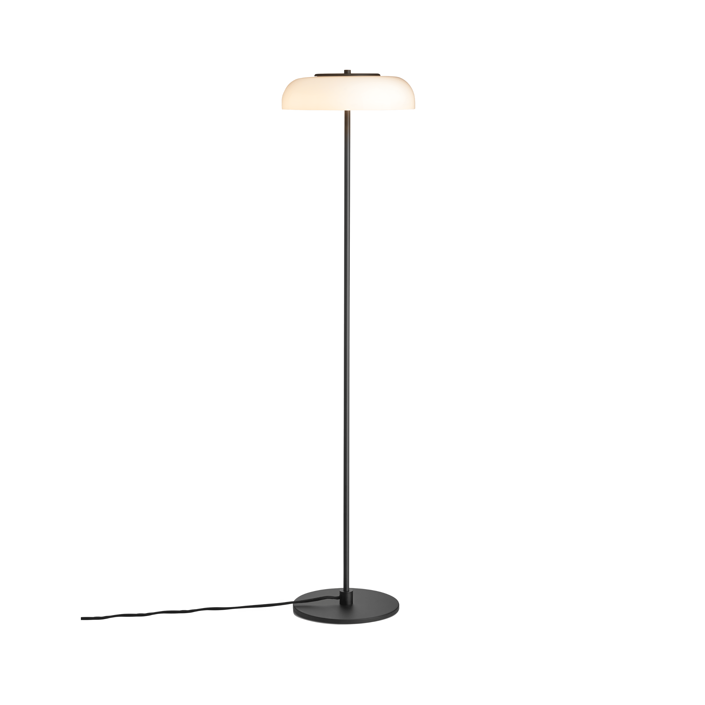 BLOSSI Black Floor Lamp with Opal Glass
