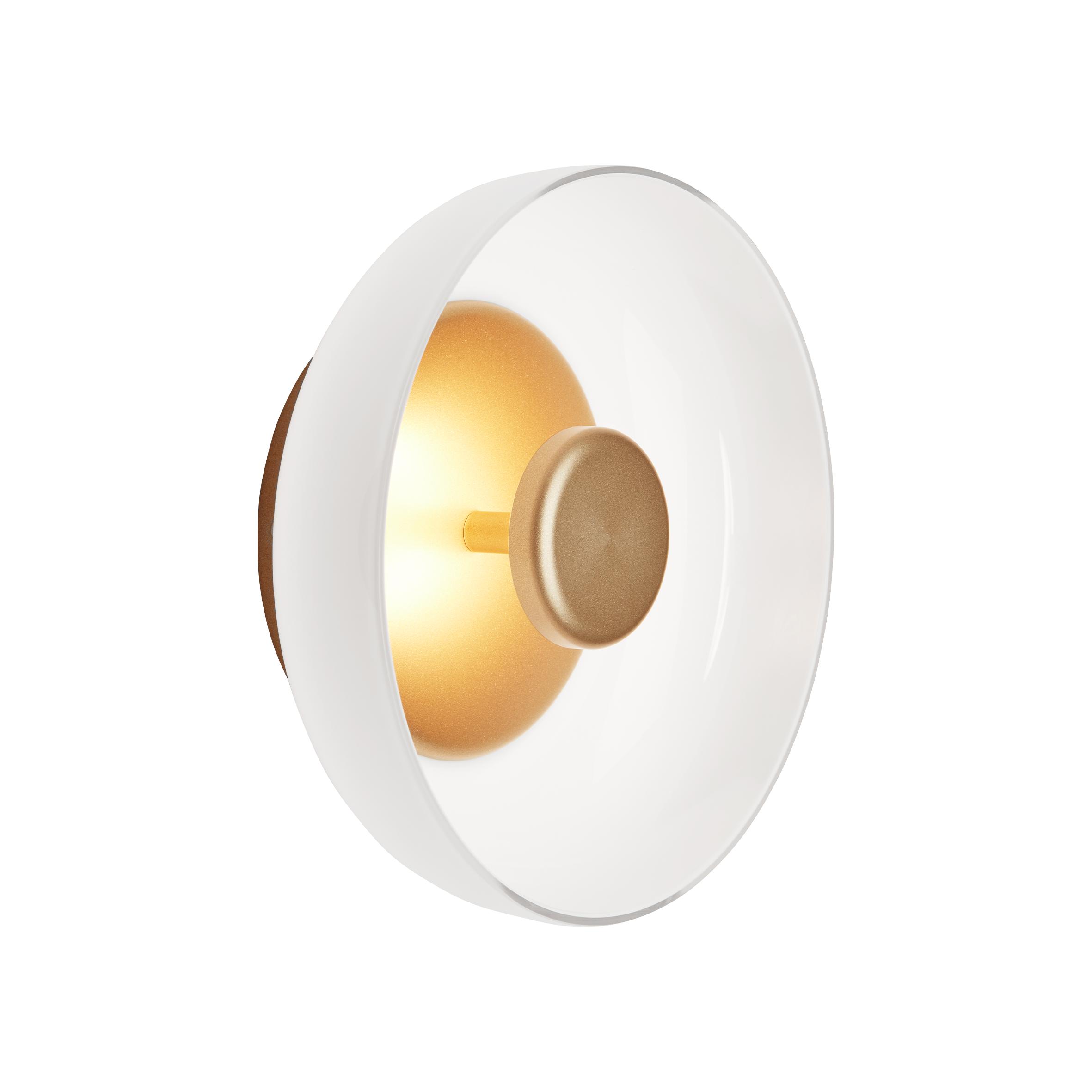 BLOSSI Wall Lamp in Gold with Opal Glass