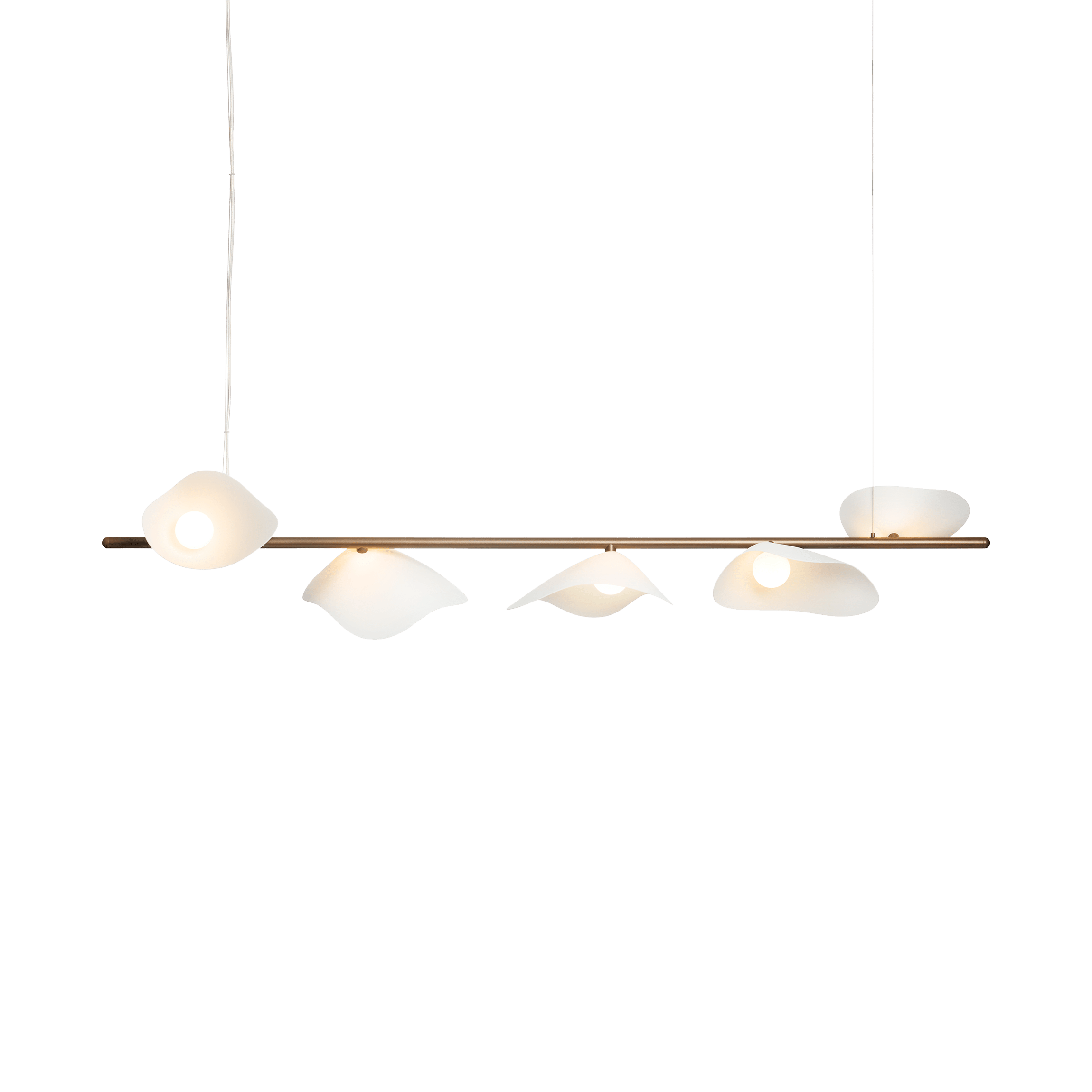 FLORII 5 Pendant Lamp Dark Brown with White