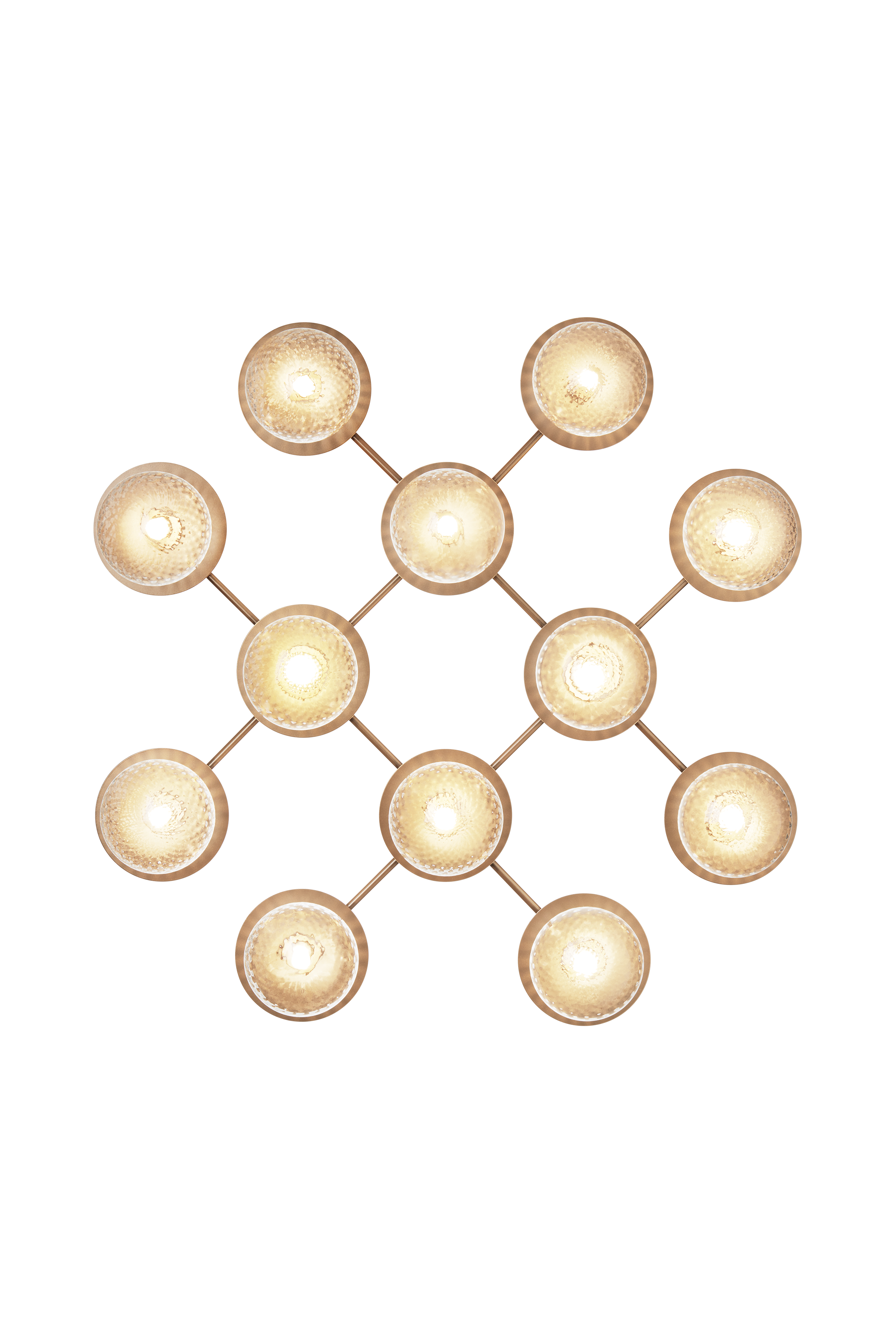 Wandleuchte LIILA 12 Gold mit transparentem Glas