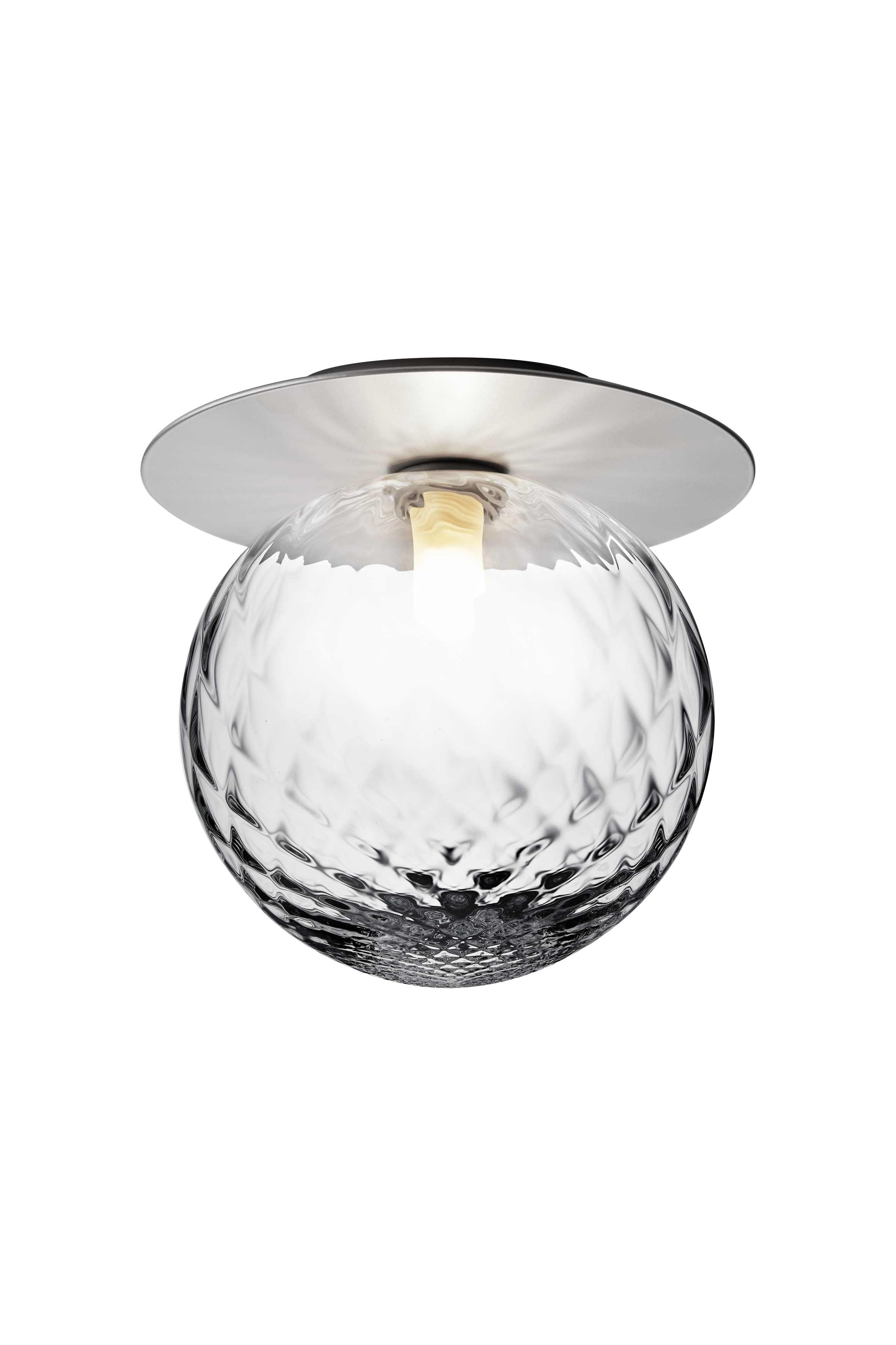 Wandlampe LIILA silber mit transparentem Glas