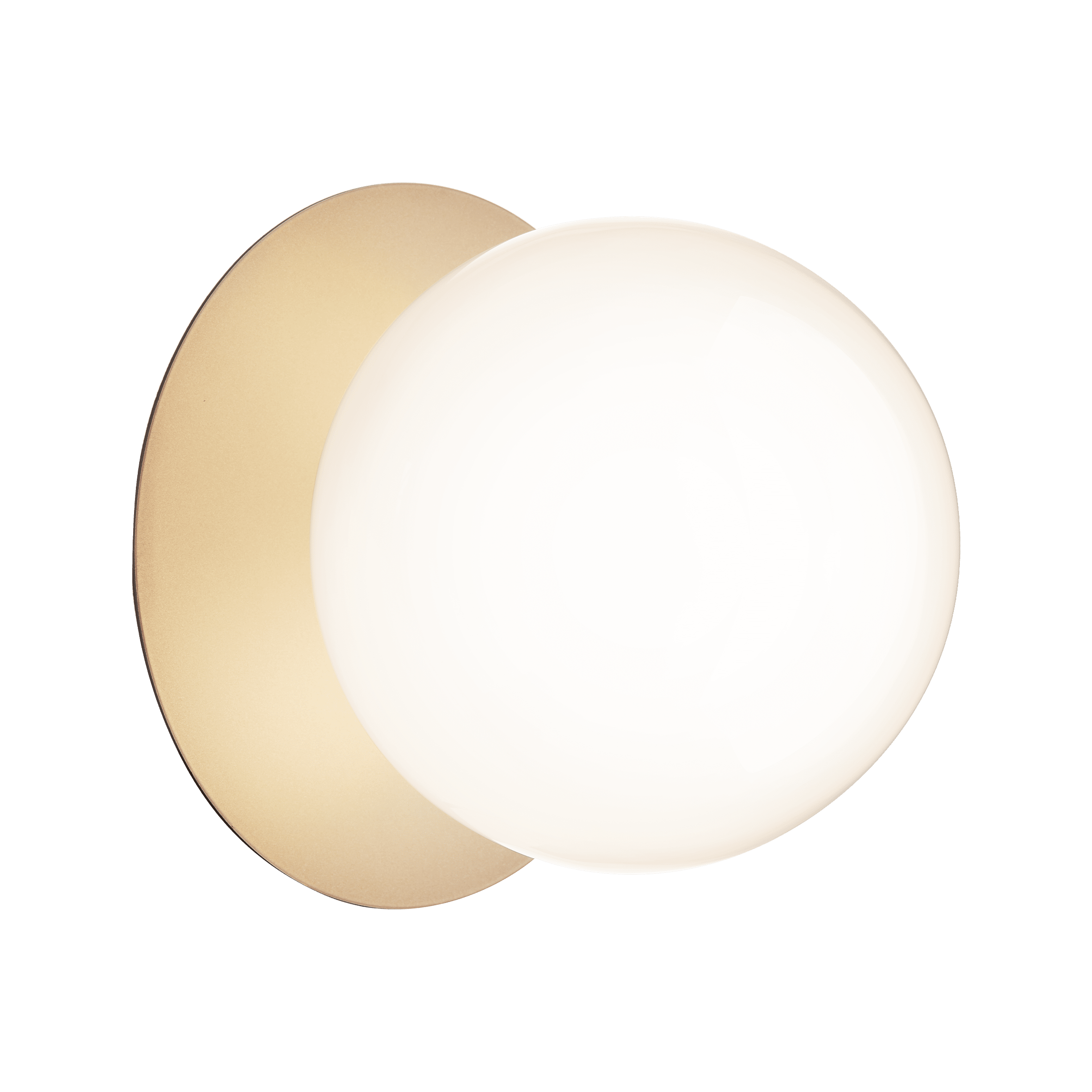 LIILA Gold Recessed Wall Sconce with Opal Glass