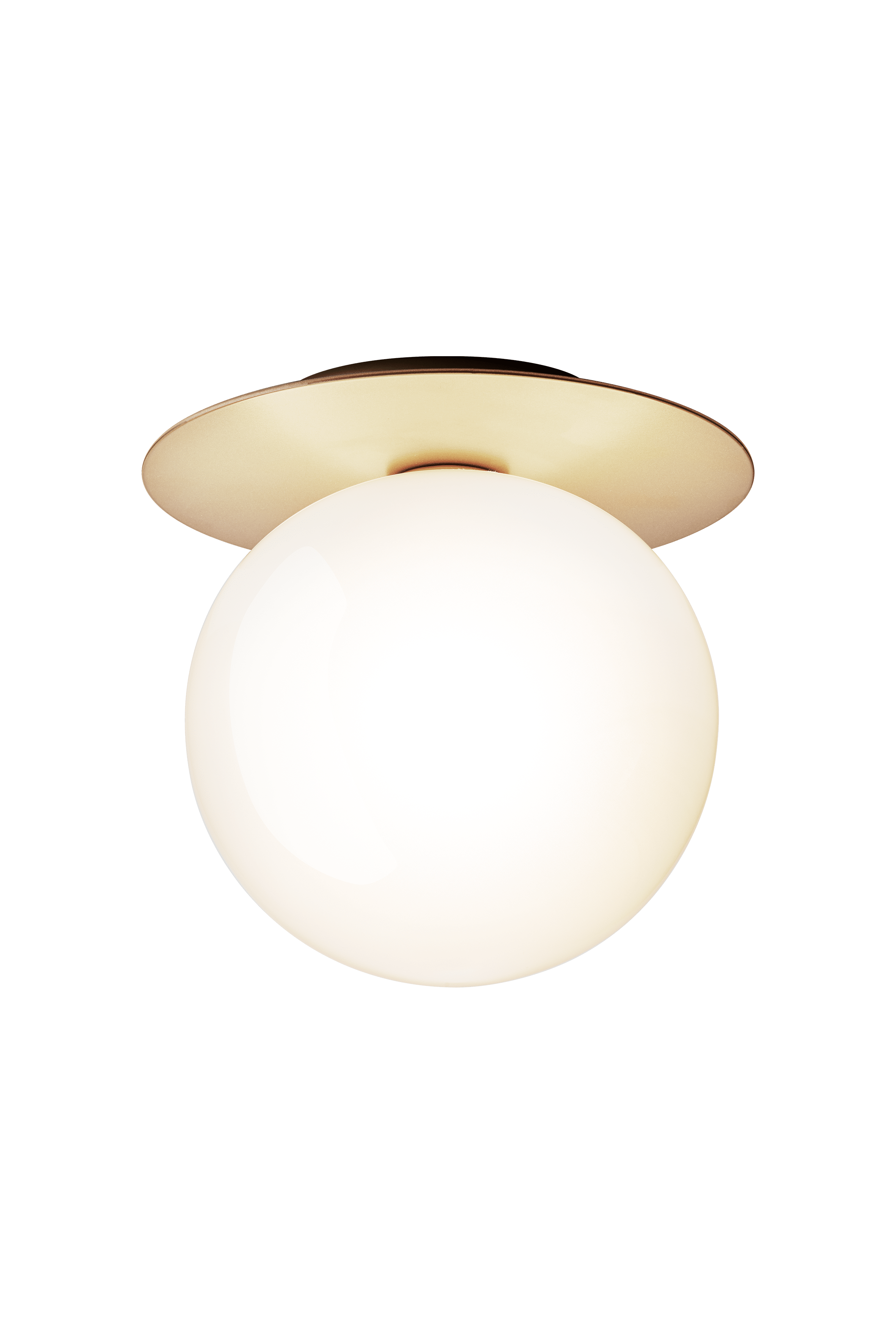LIILA Gold Recessed Wall Sconce with Opal Glass