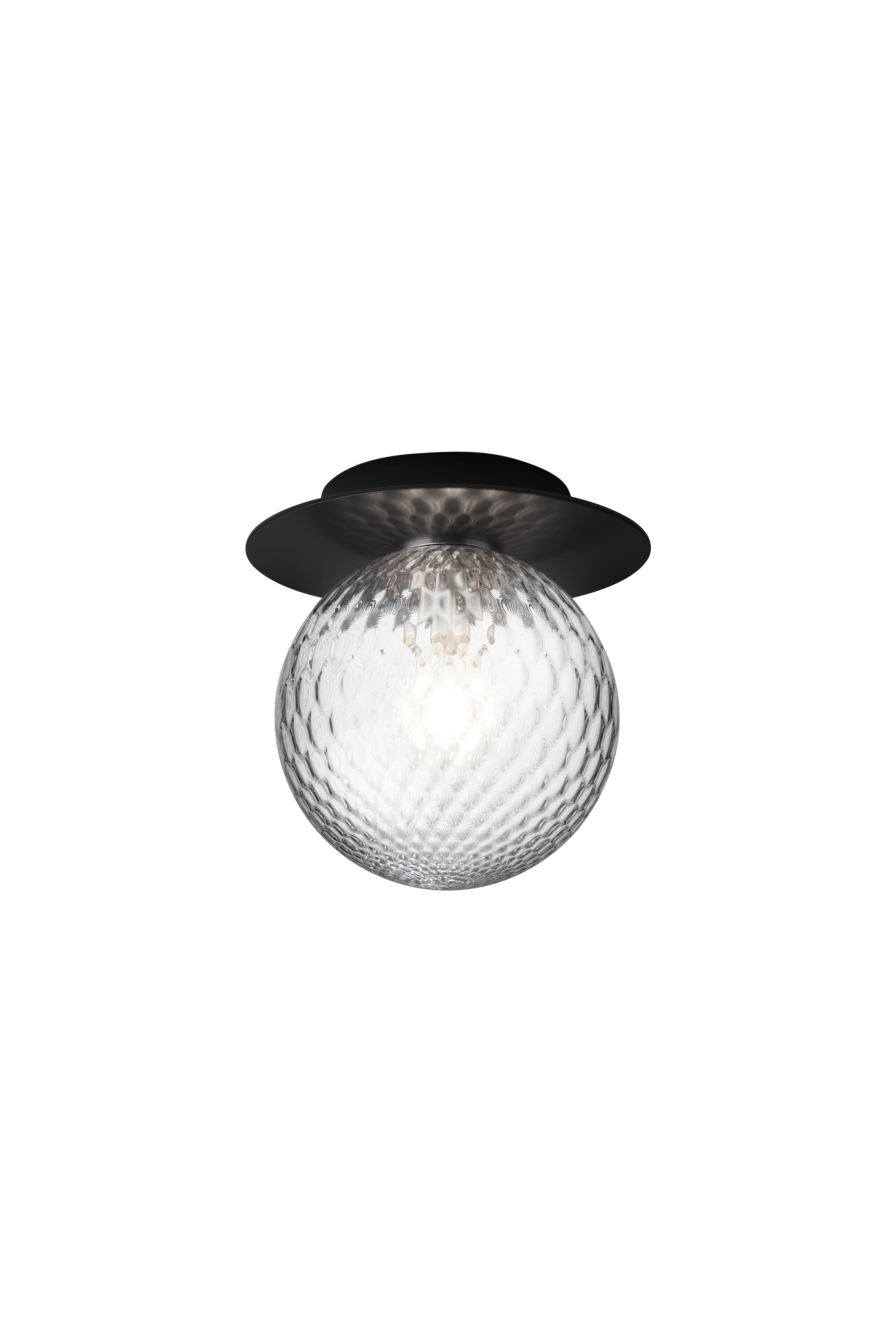 LIILA Black Recessed Wall Sconce with Transparent Glass