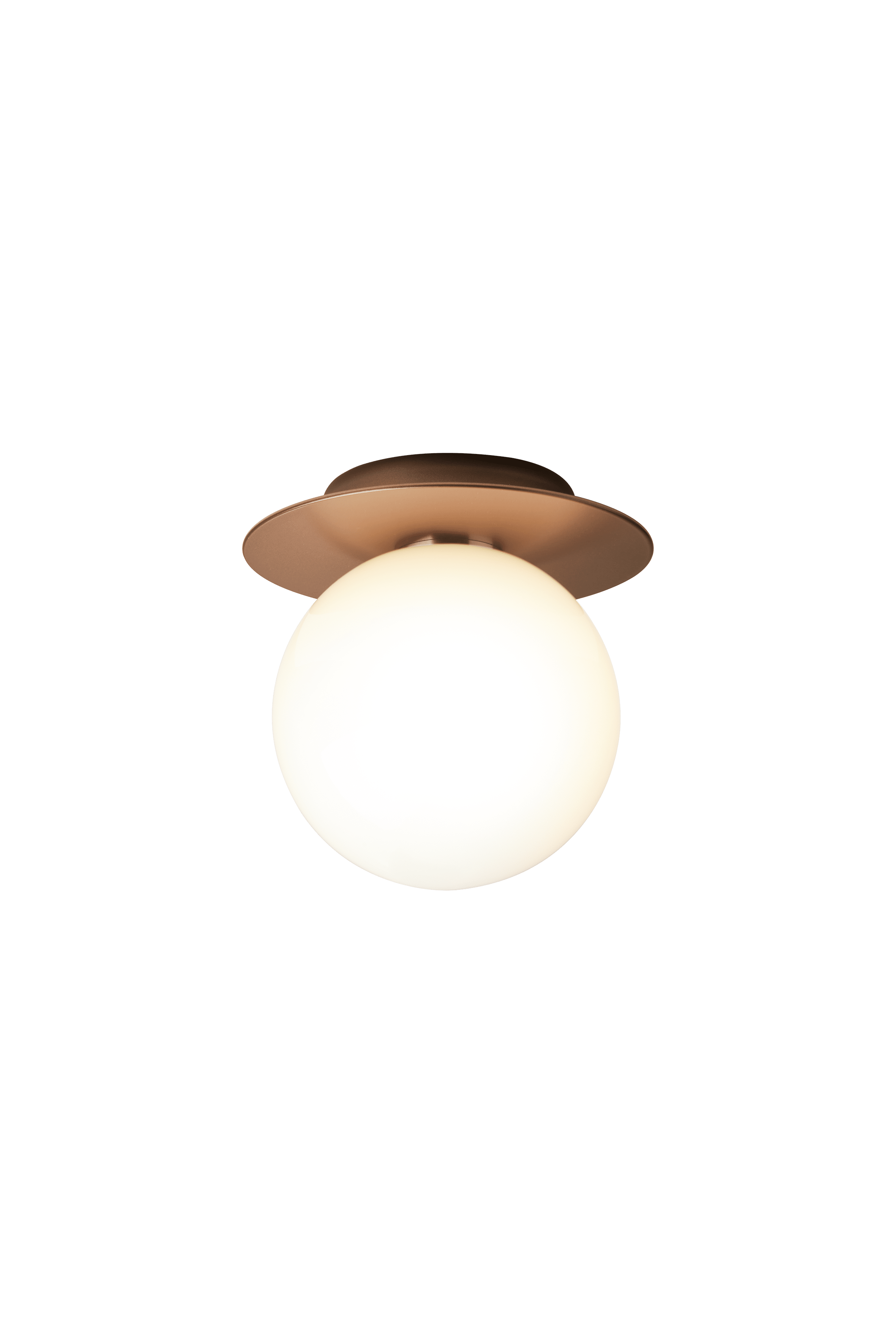 Recessed Wall Light LIILA Dark Brown with Opal Glass