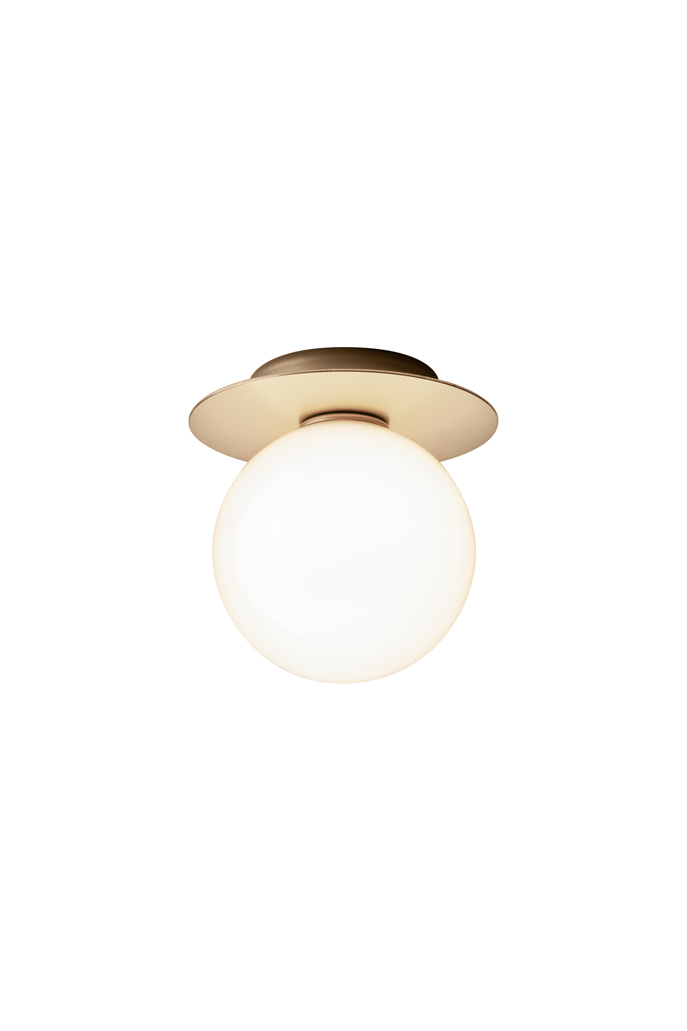 LIILA Gold Recessed Wall Sconce with Opal Glass
