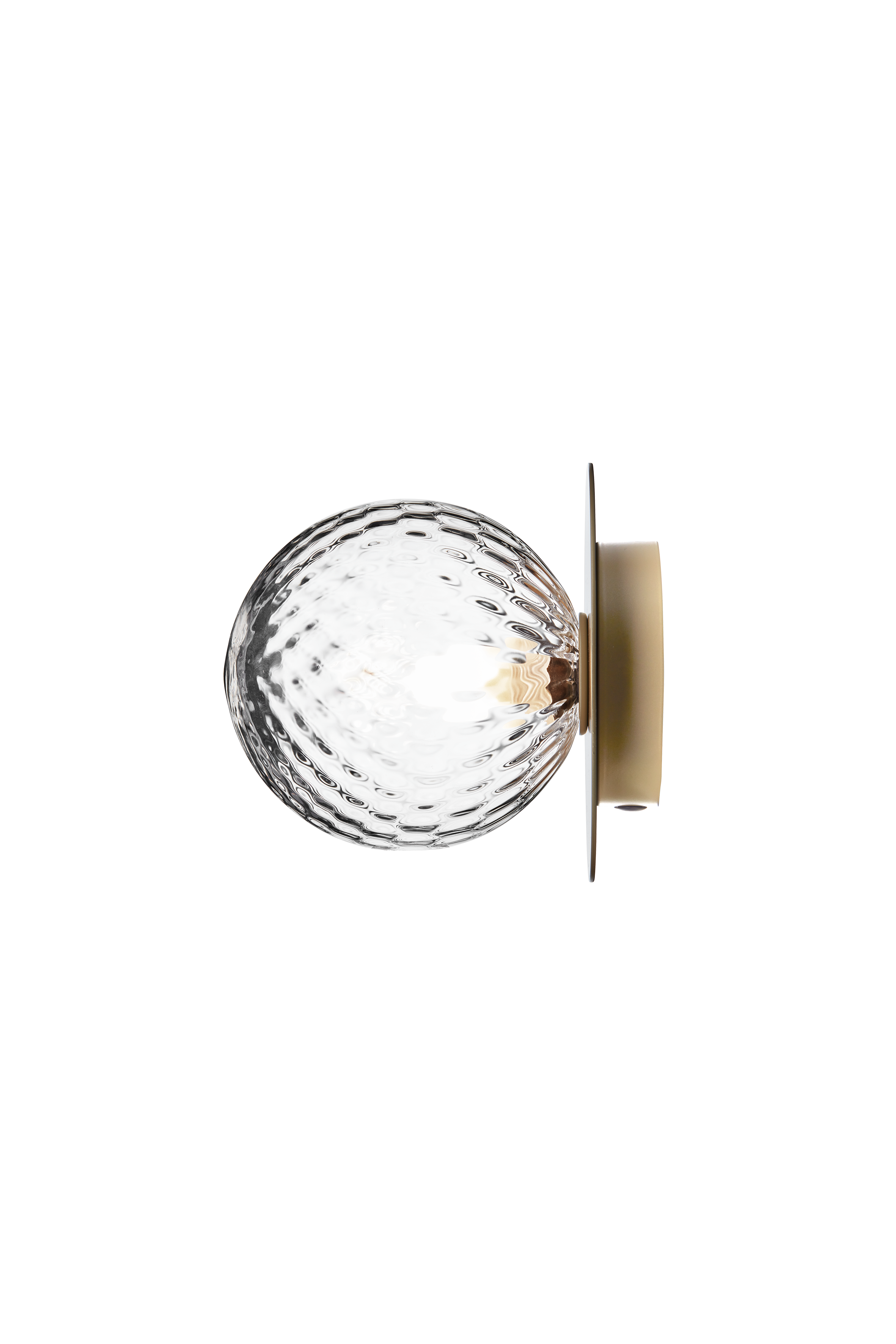 Wandlampe LIILA in Gold mit transparentem Glas