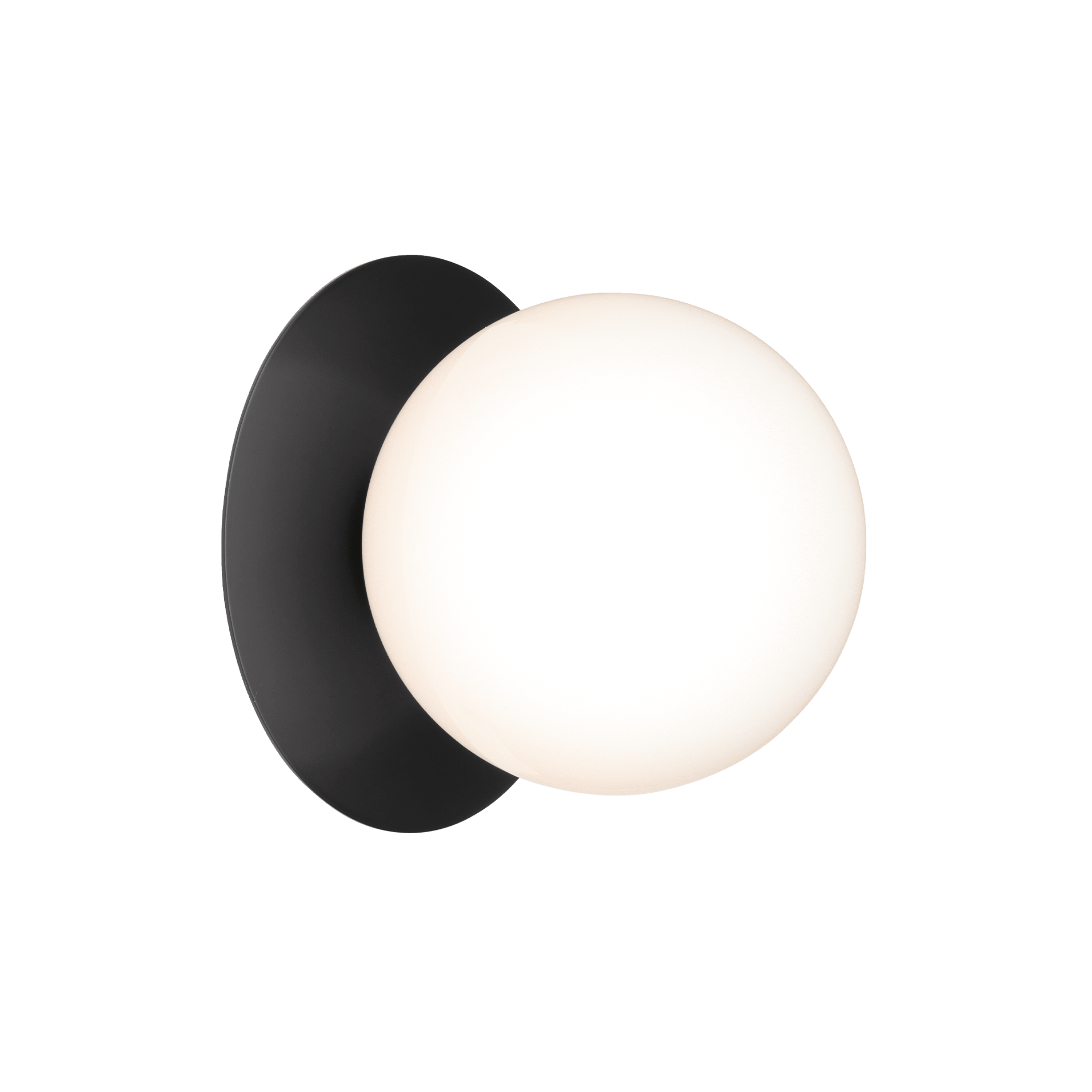 Outdoor Wall Light LIILA Black with Opal Glass