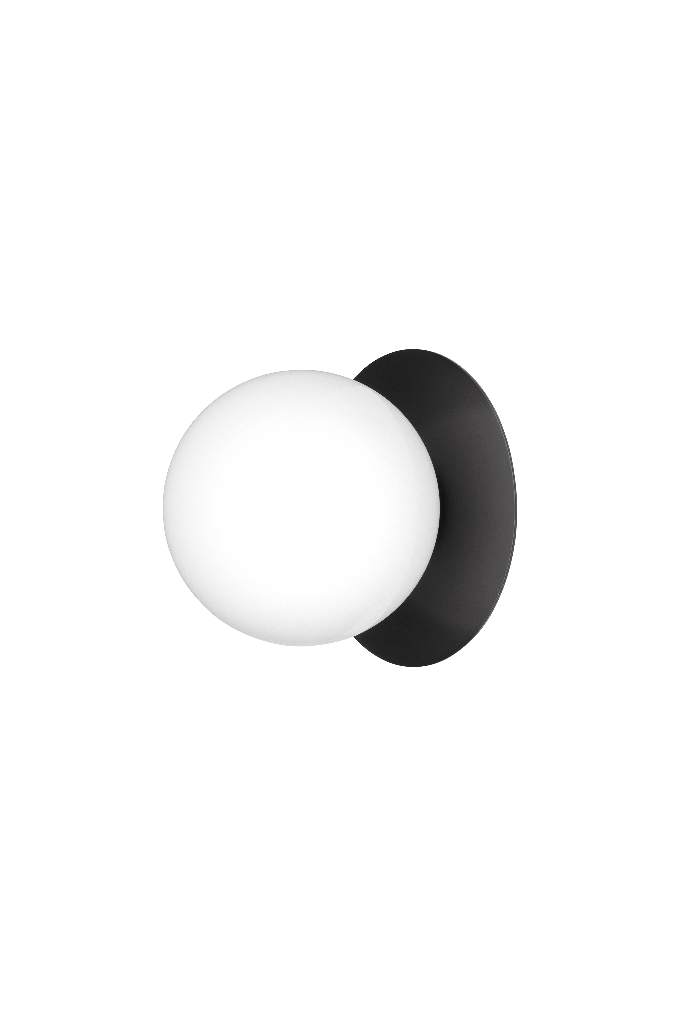 Outdoor Wall Light LIILA Black with Opal Glass