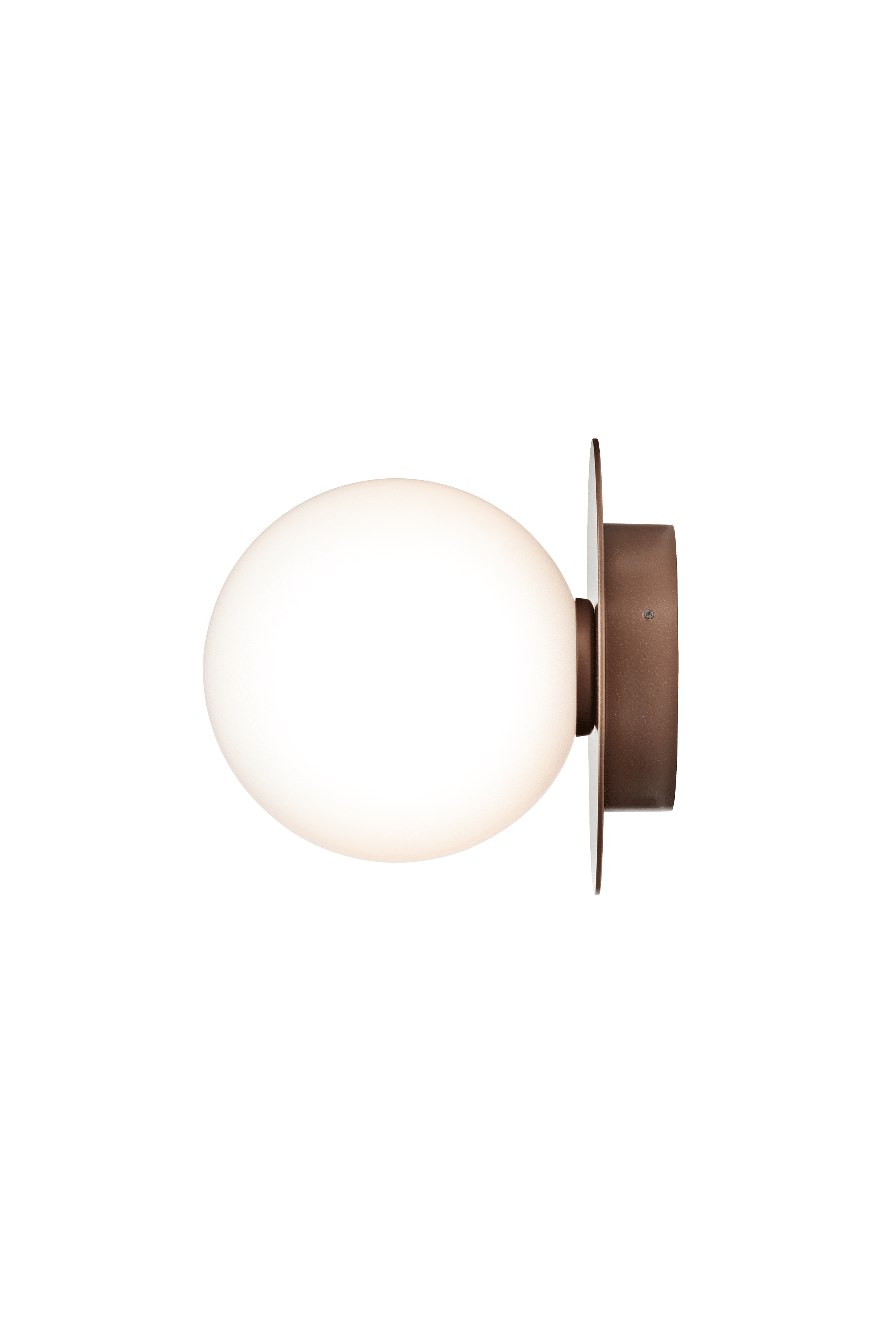 LIILA Outdoor Wall Light in Dark Brown with Opal Glass