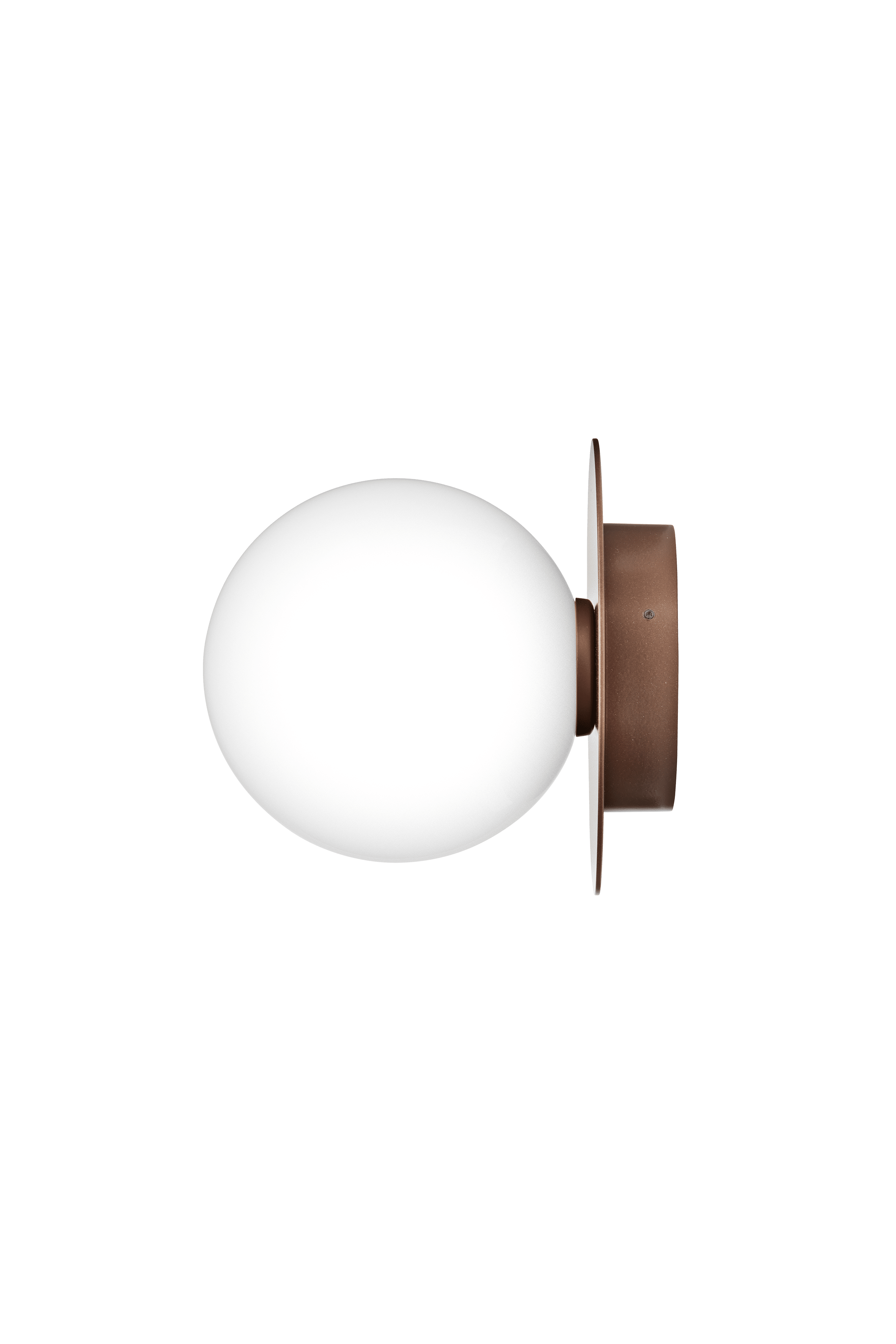 LIILA Outdoor Wall Light in Dark Brown with Opal Glass