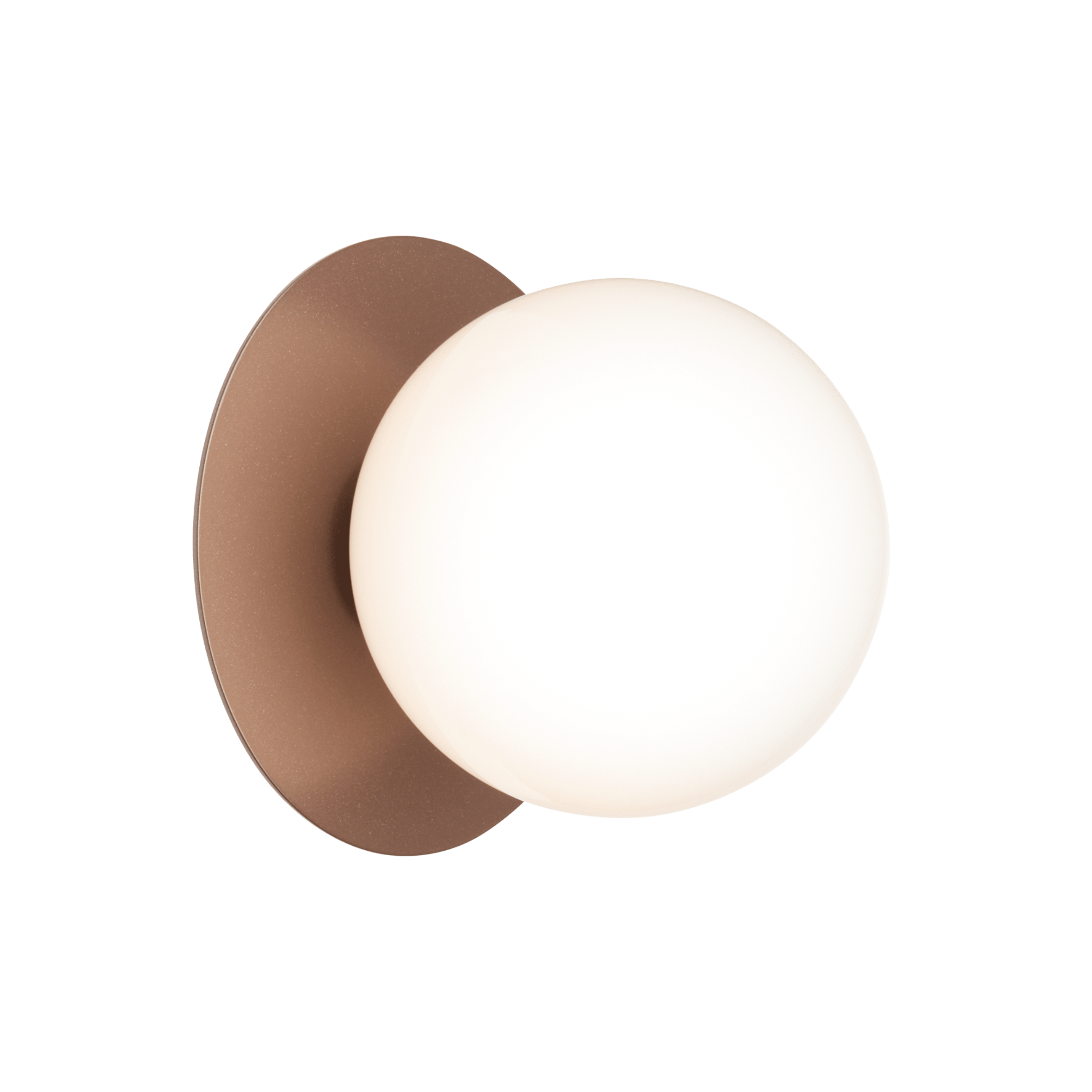 LIILA Outdoor Wall Light in Dark Brown with Opal Glass