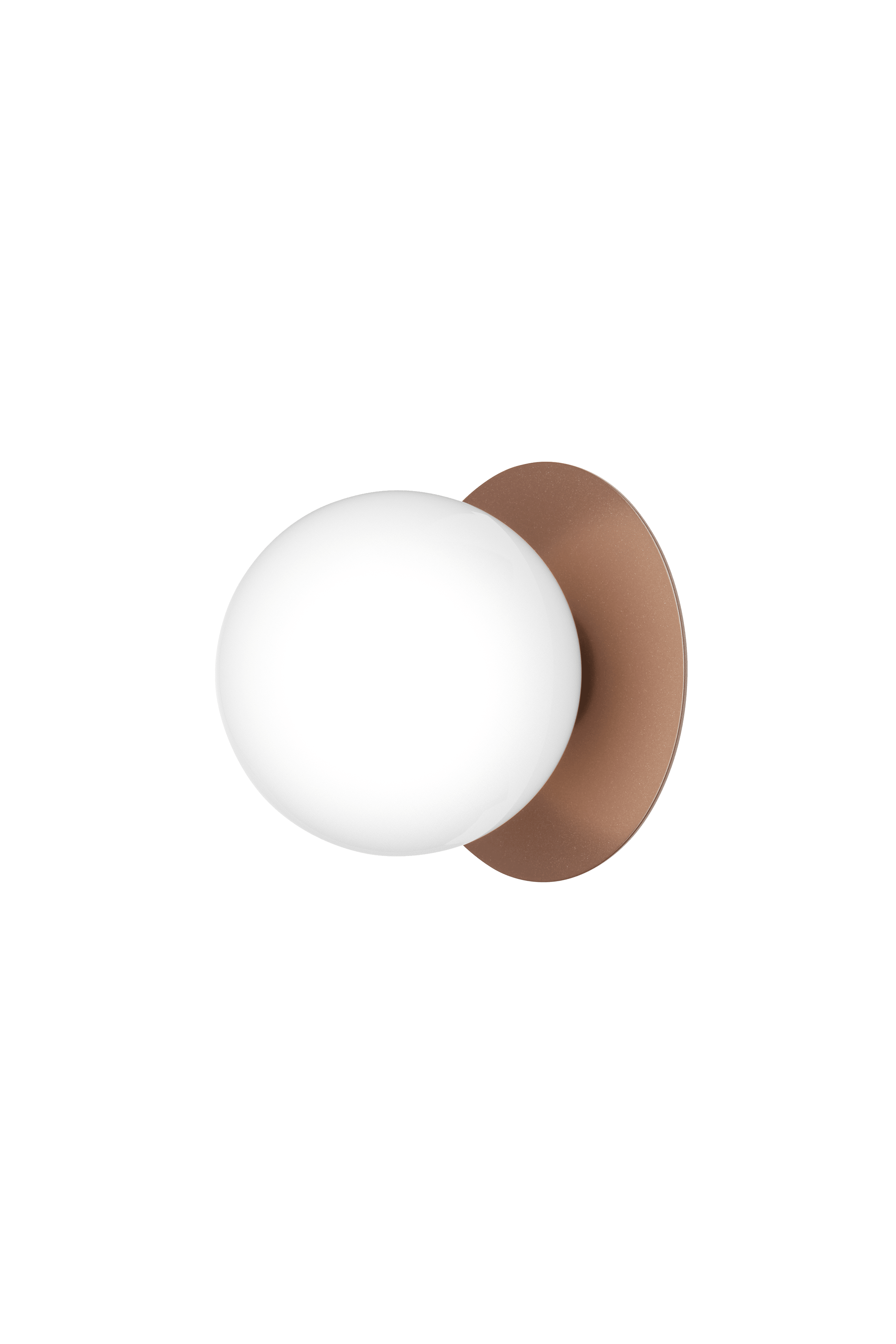 LIILA Outdoor Wall Light in Dark Brown with Opal Glass
