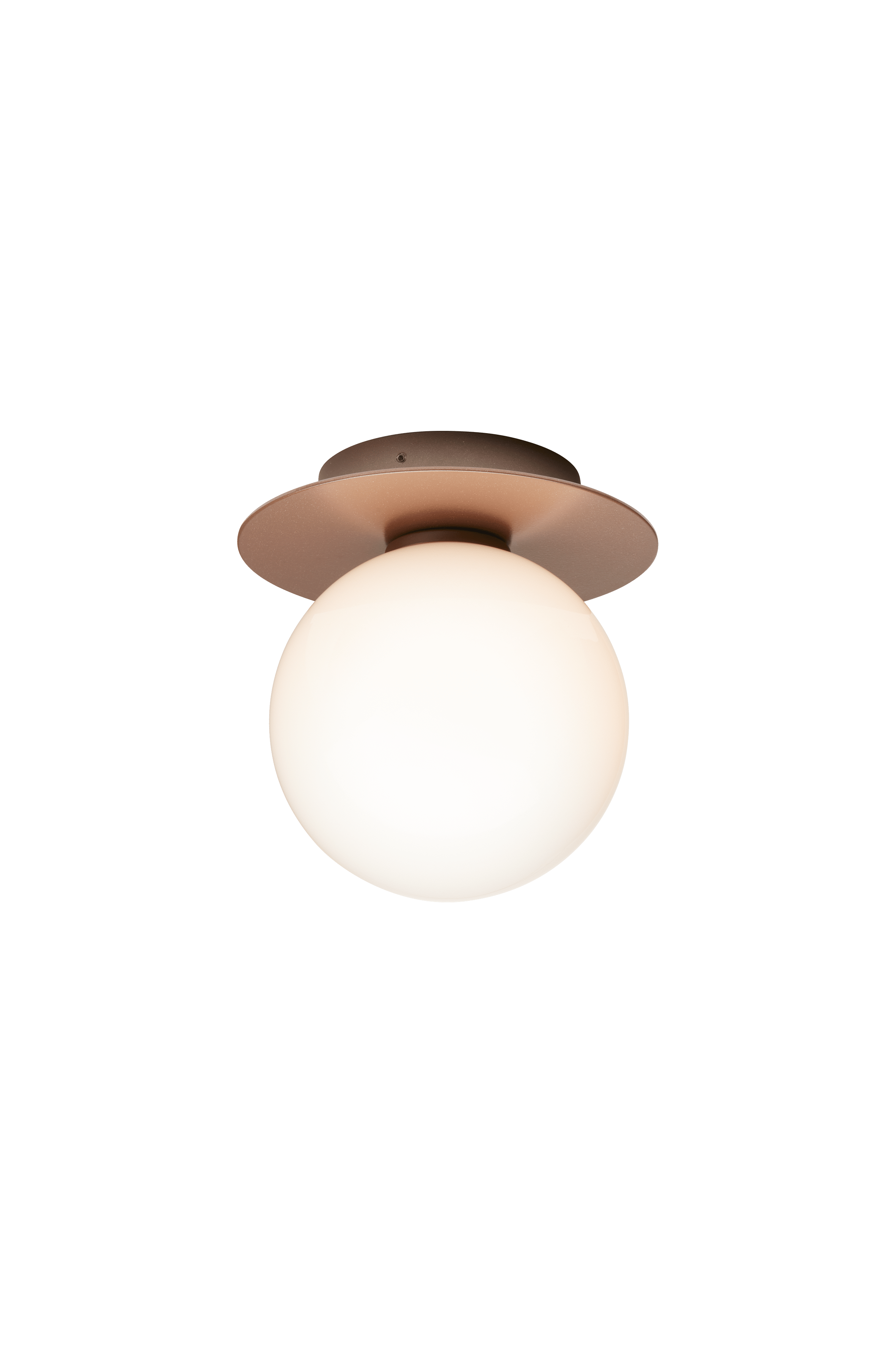 LIILA Outdoor Wall Light in Dark Brown with Opal Glass