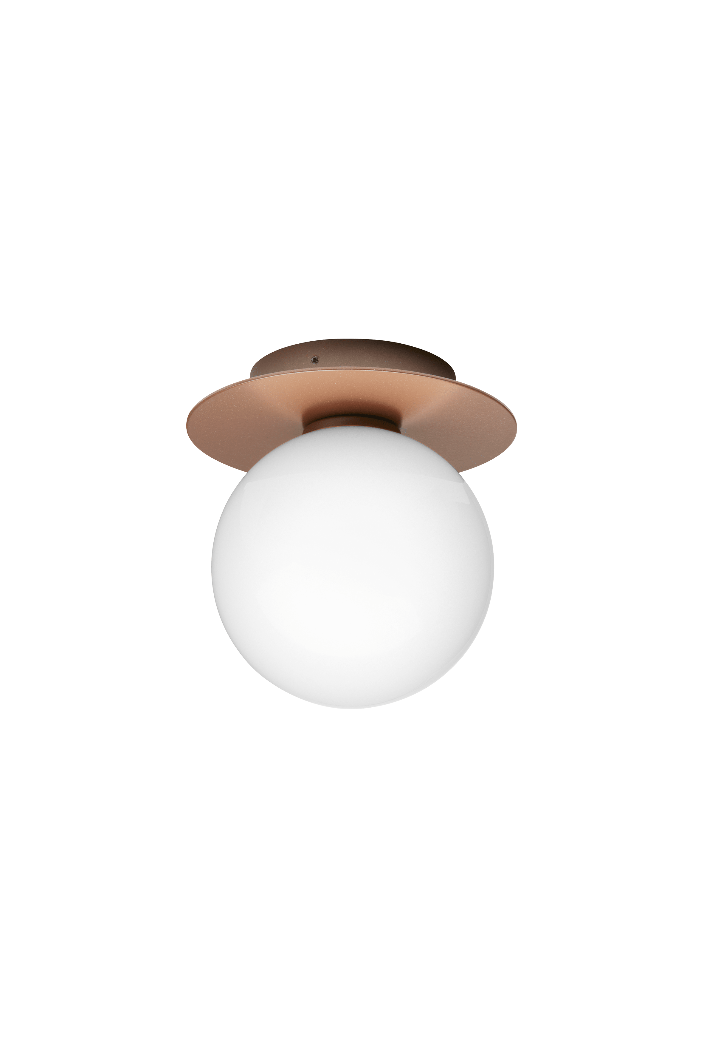 LIILA Outdoor Wall Light in Dark Brown with Opal Glass