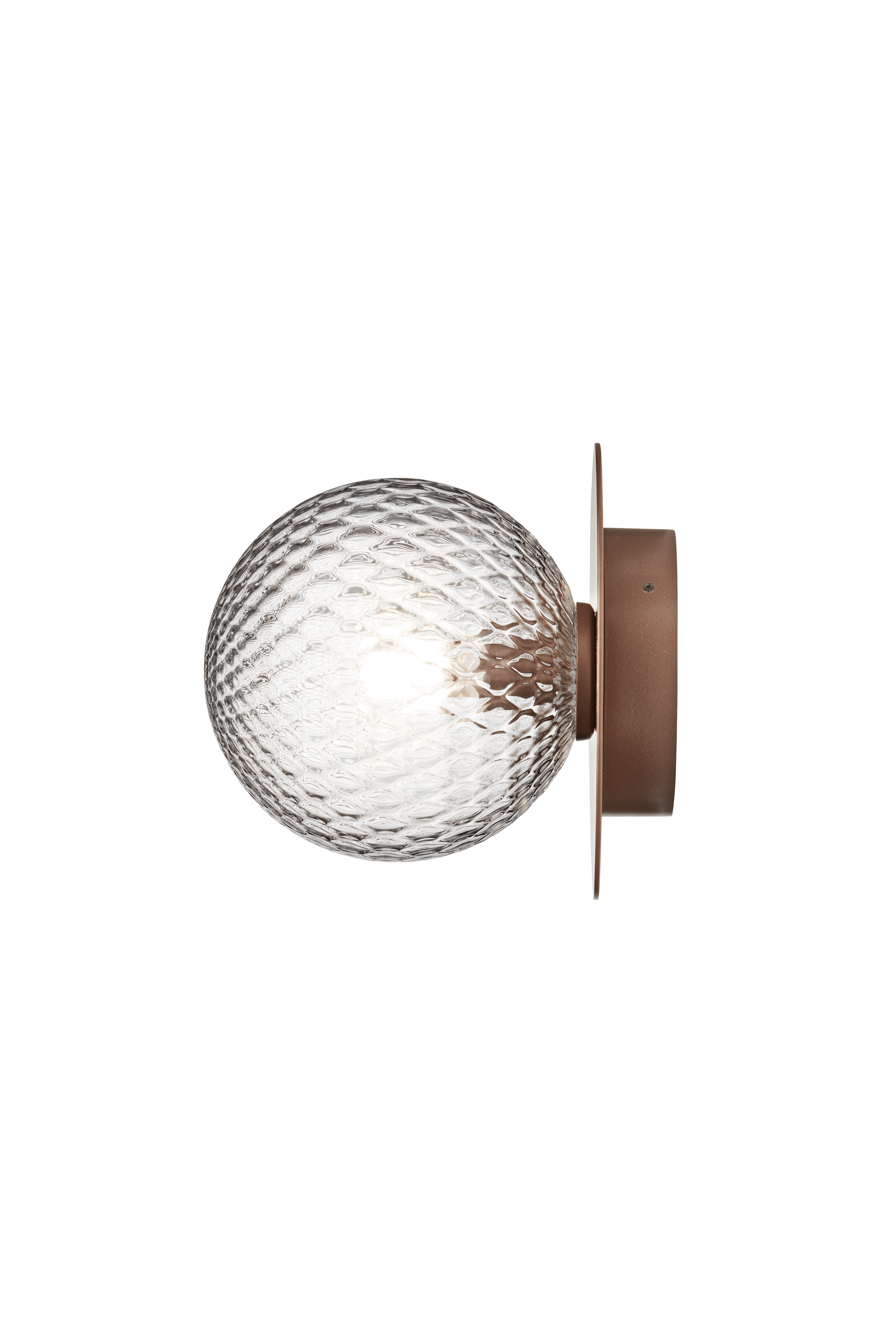 LIILA Outdoor Wall Light in Dark Brown with Transparent Glass