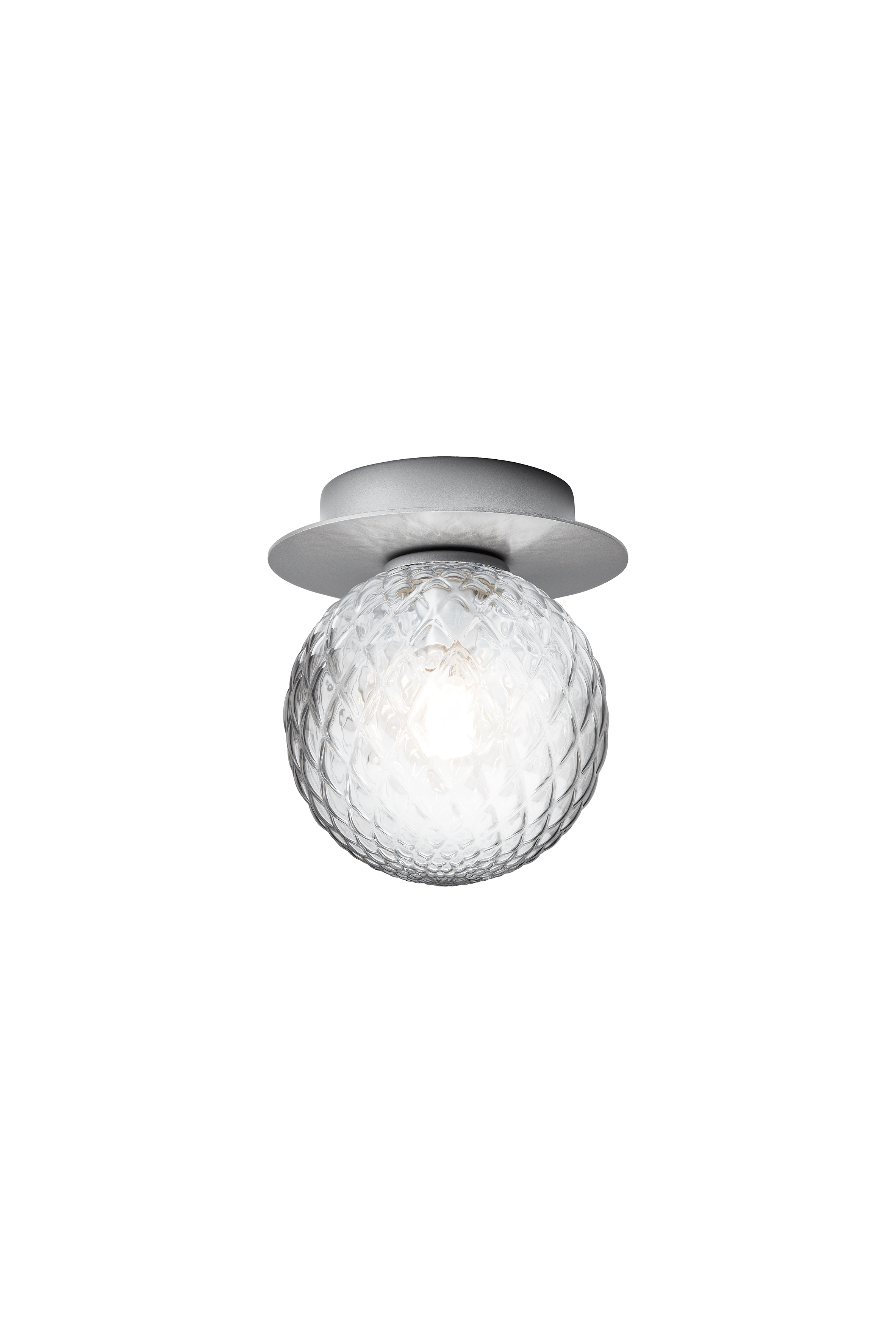 Wandlampe LIILA silber mit transparentem Glas