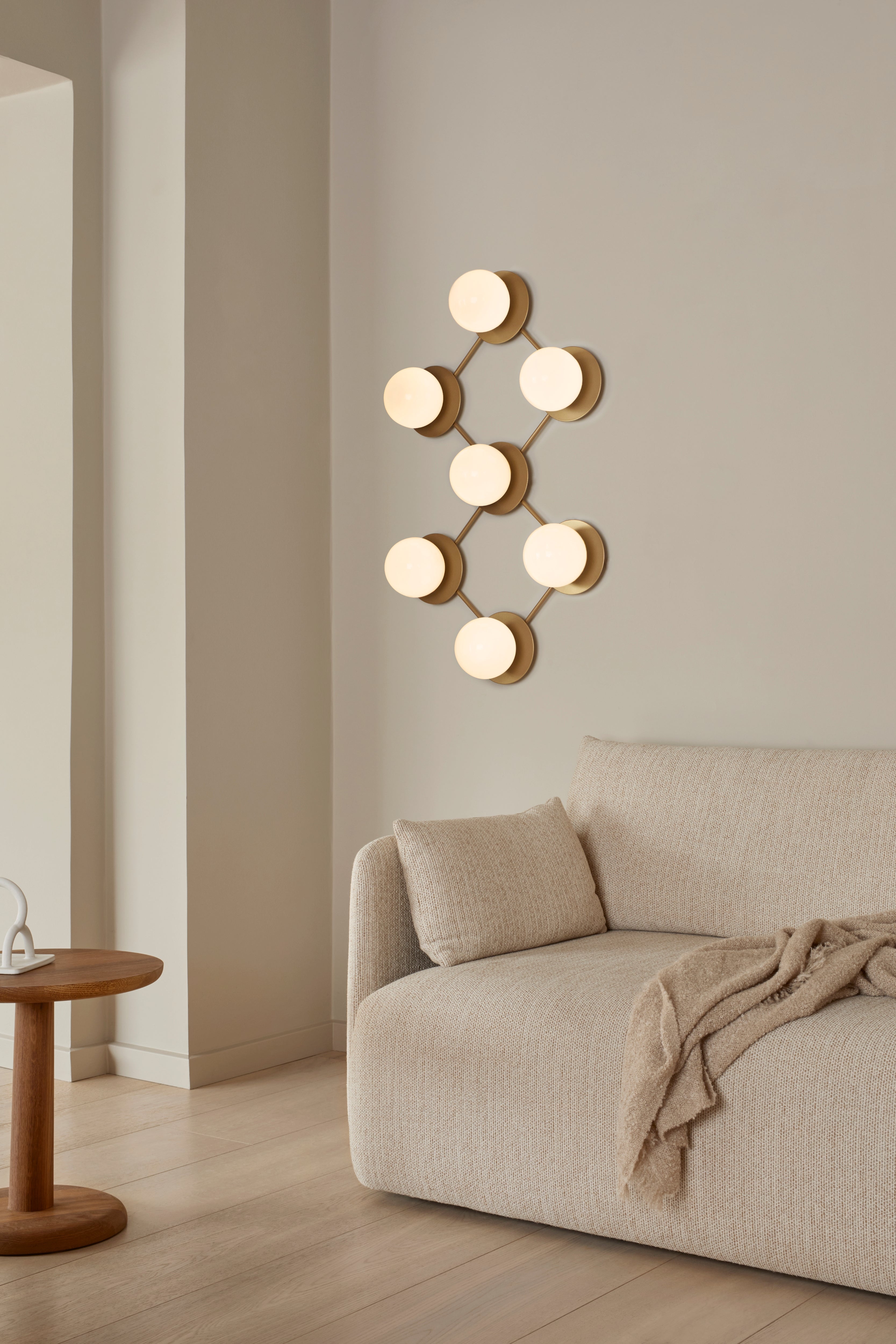 LIILA Wall Lamp 7 Gold with Opal Glass
