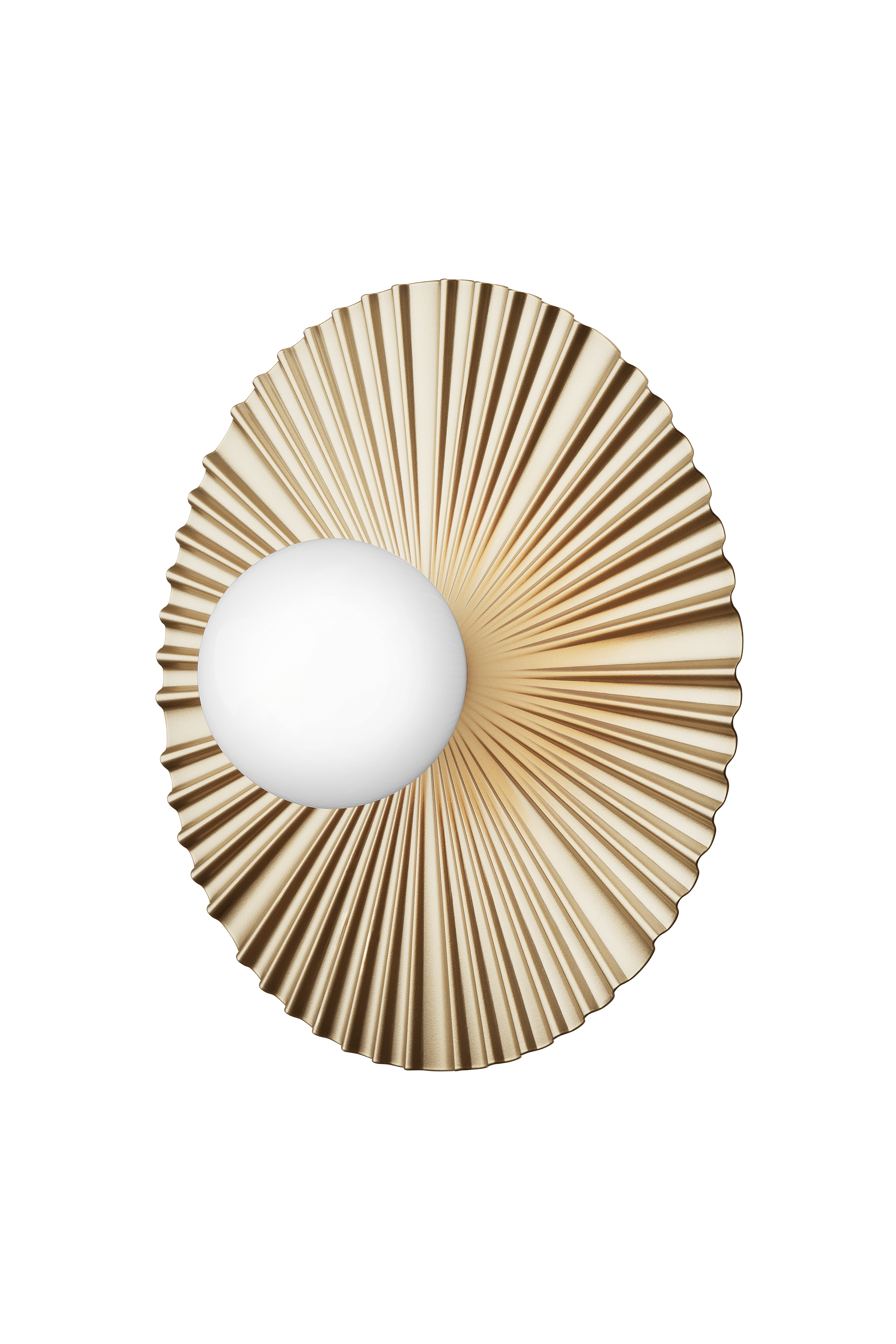 LIILA MUUSE Wall Lamp in Gold with Opal Glass