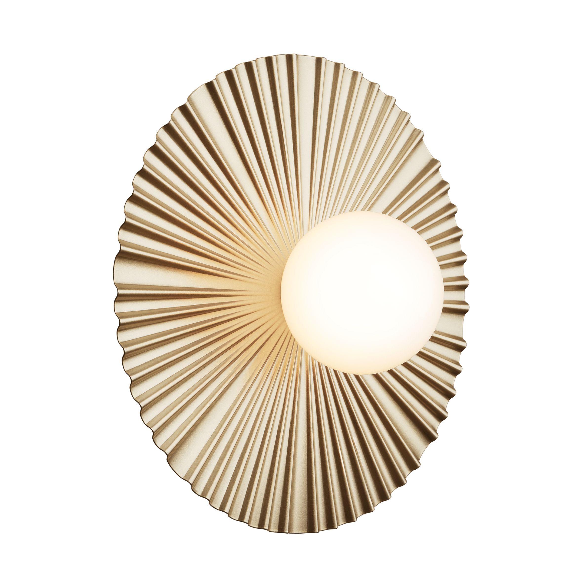 LIILA MUUSE Wall Lamp in Gold with Opal Glass