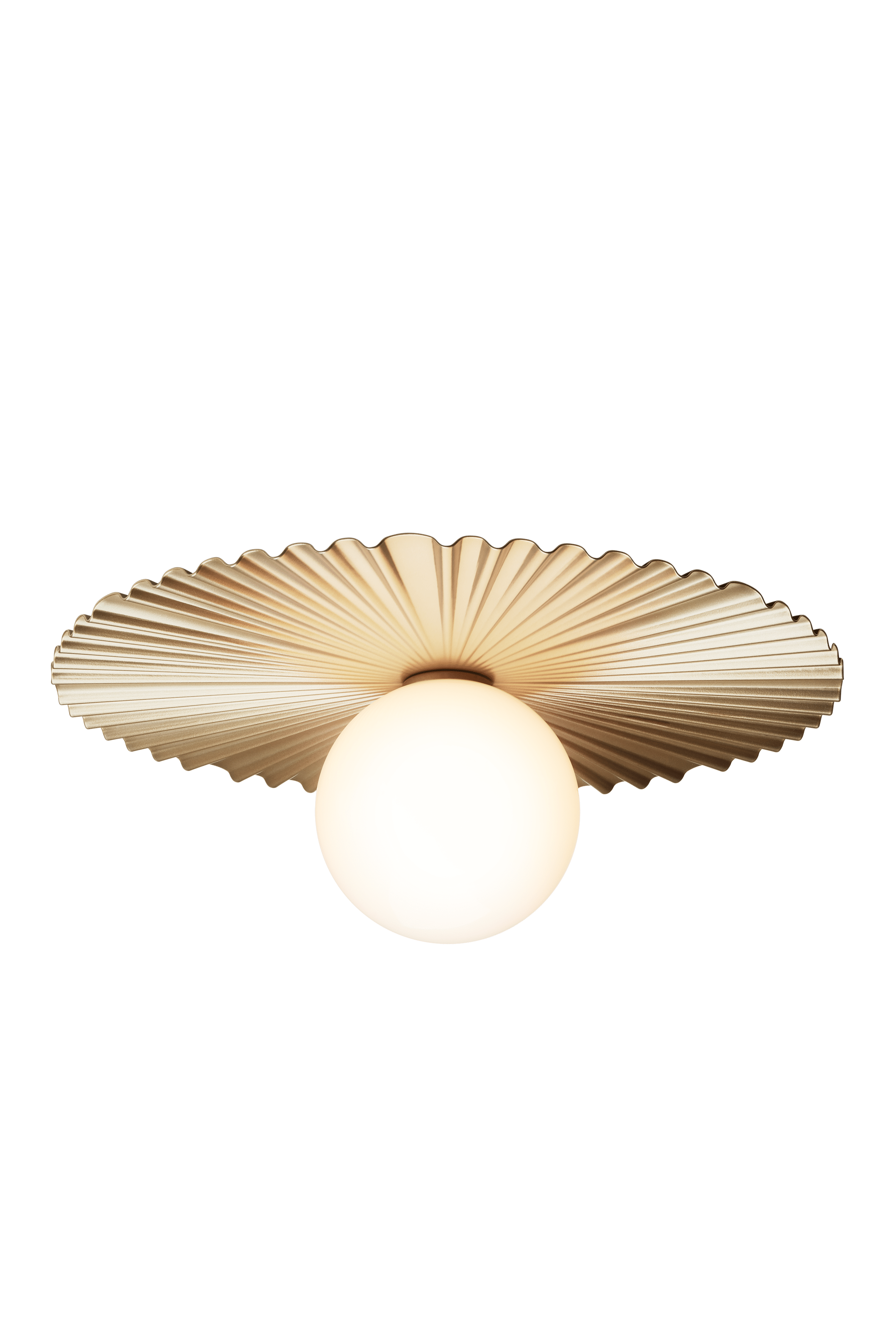 LIILA MUUSE Wall Lamp in Gold with Opal Glass