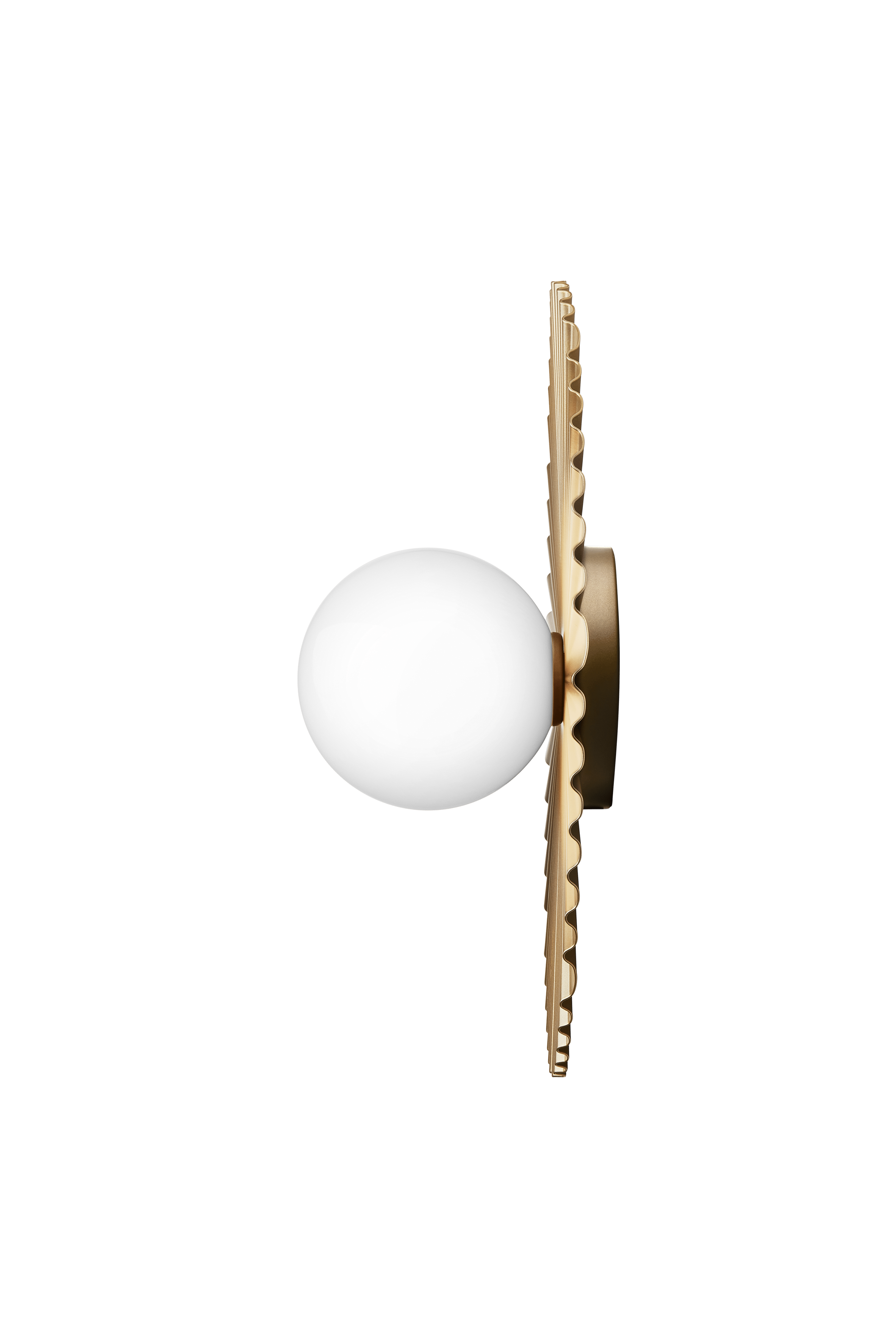 LIILA MUUSE Wall Lamp in Gold with Opal Glass