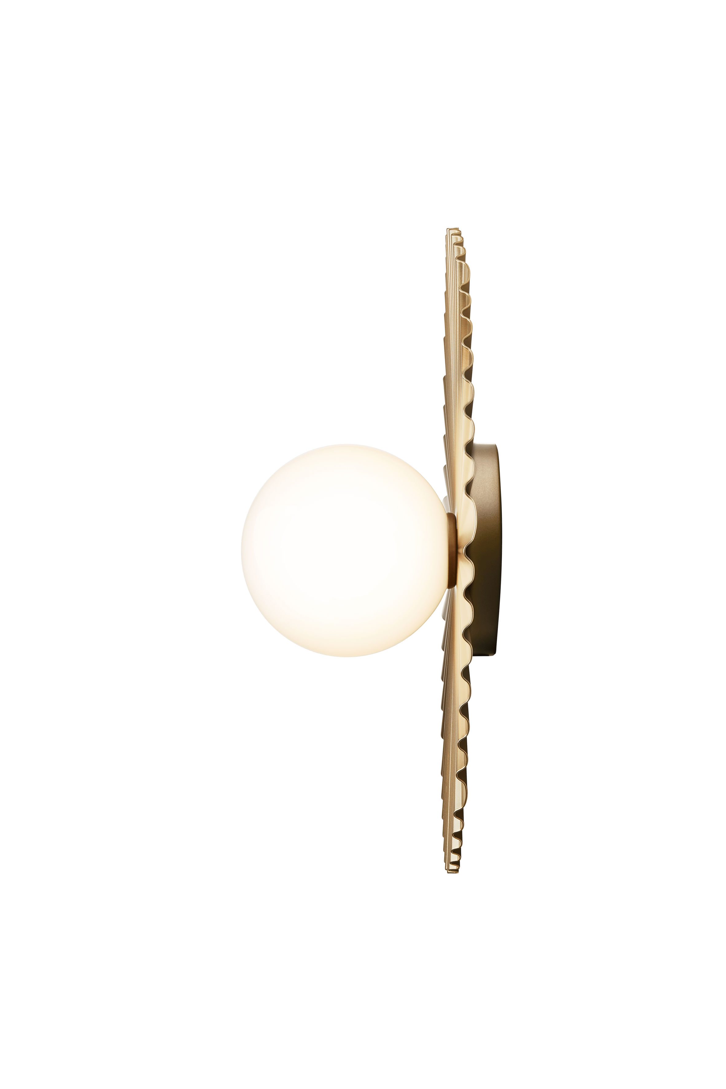 LIILA MUUSE Wall Lamp in Gold with Opal Glass