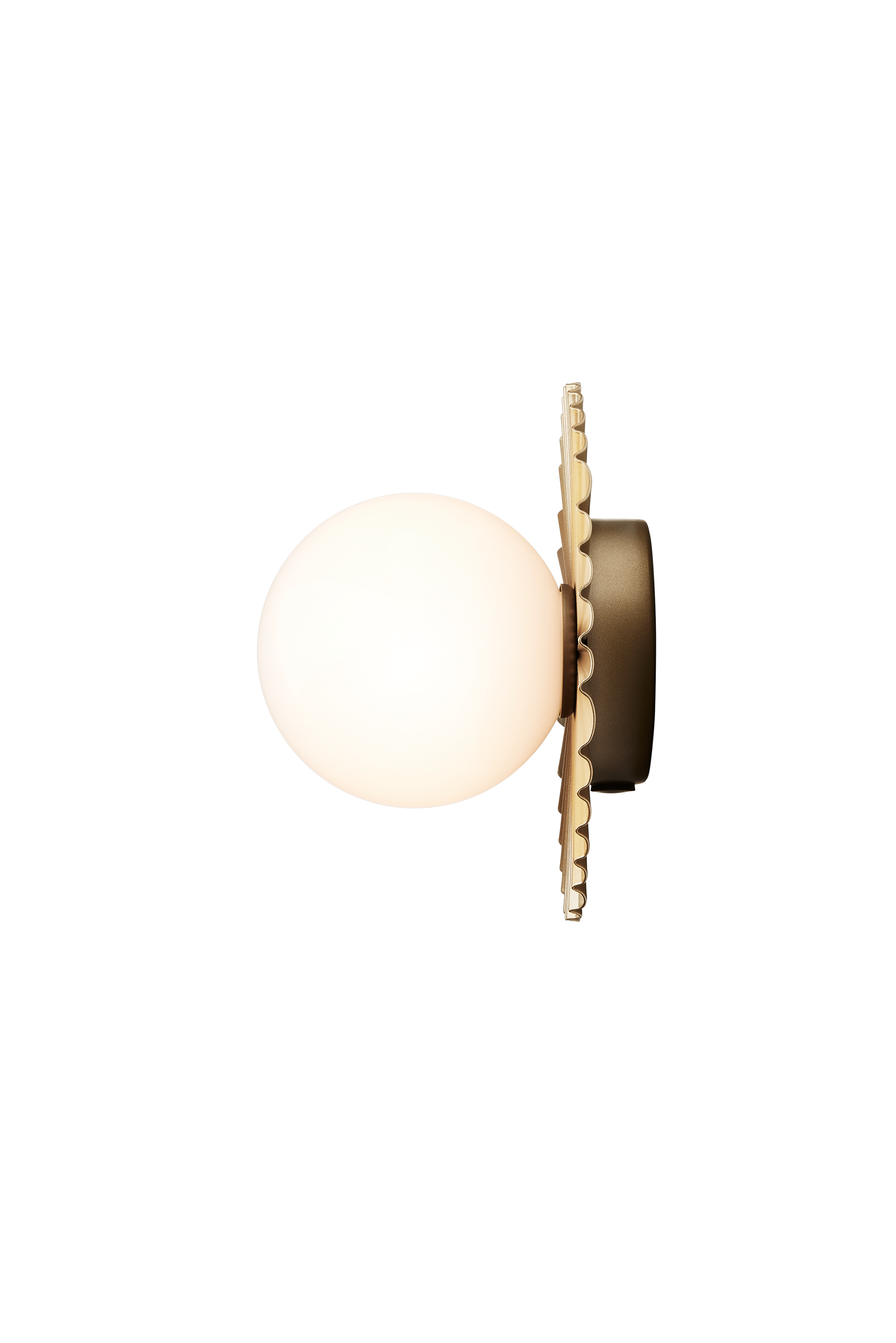 LIILA MUUSE Wall Lamp in Gold with Opal Glass