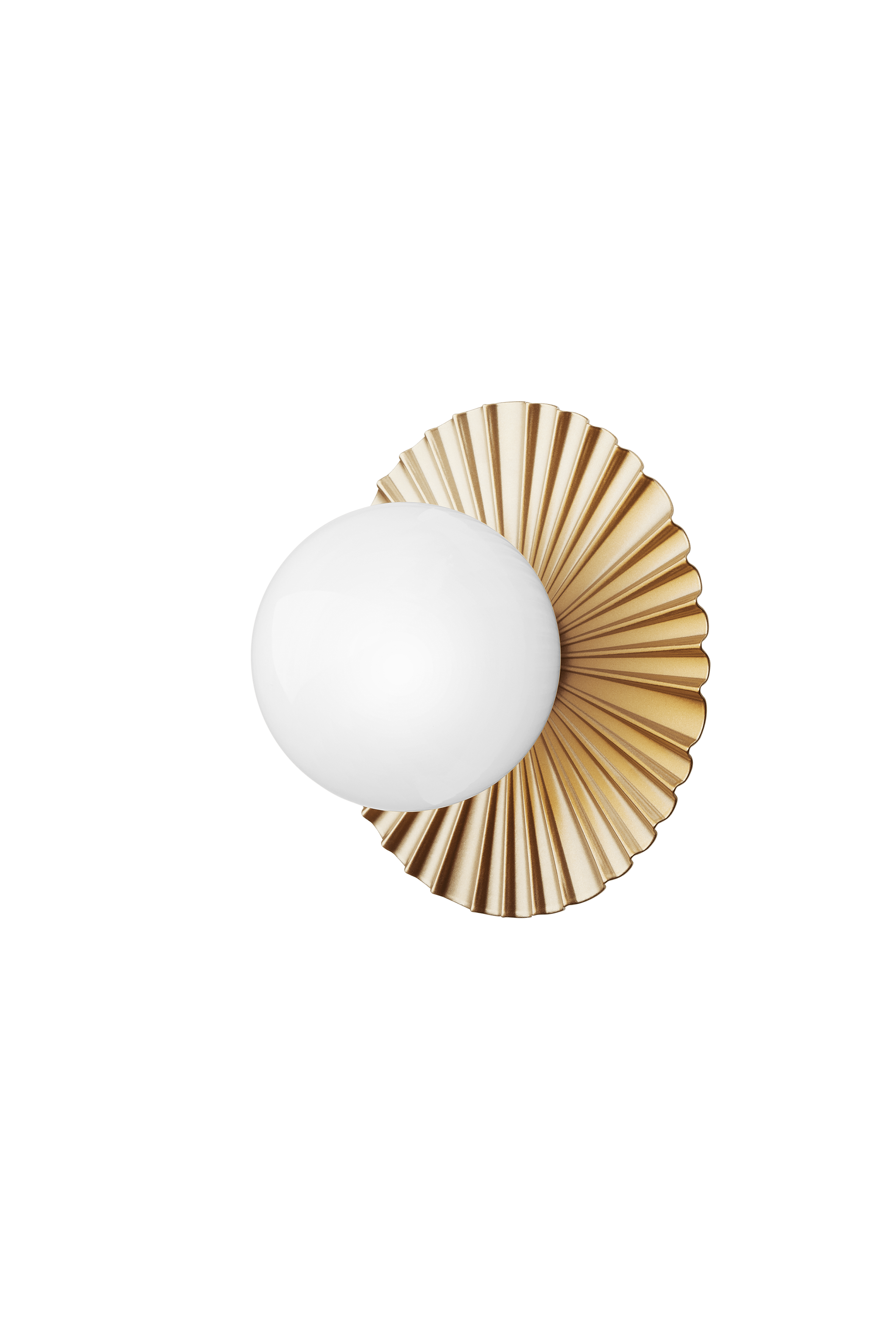 LIILA MUUSE Wall Lamp in Gold with Opal Glass
