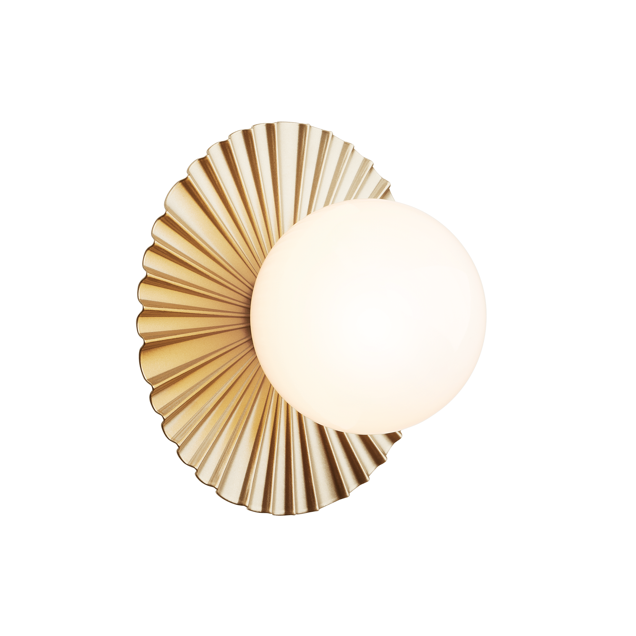 LIILA MUUSE Wall Lamp in Gold with Opal Glass