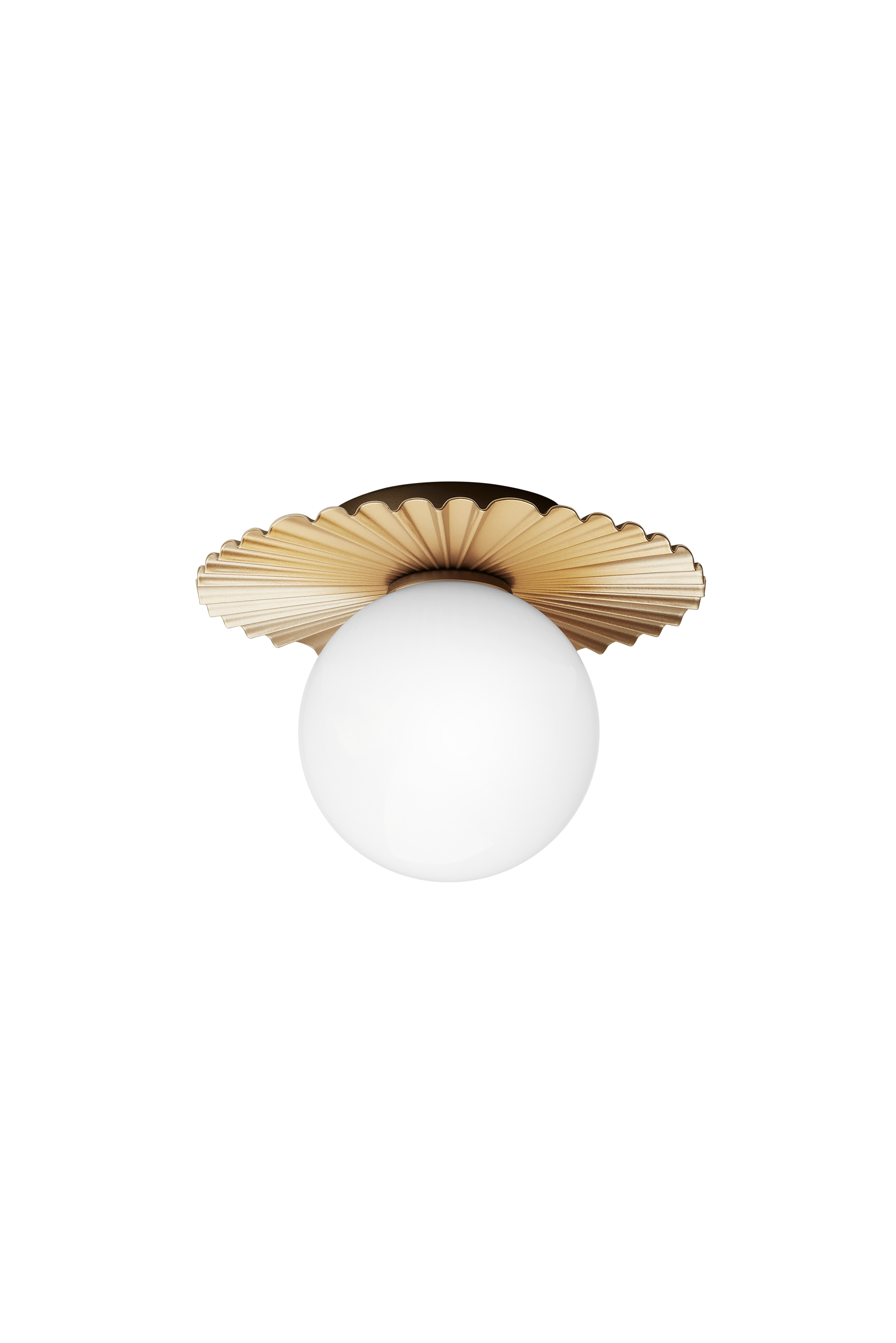 LIILA MUUSE Wall Lamp in Gold with Opal Glass