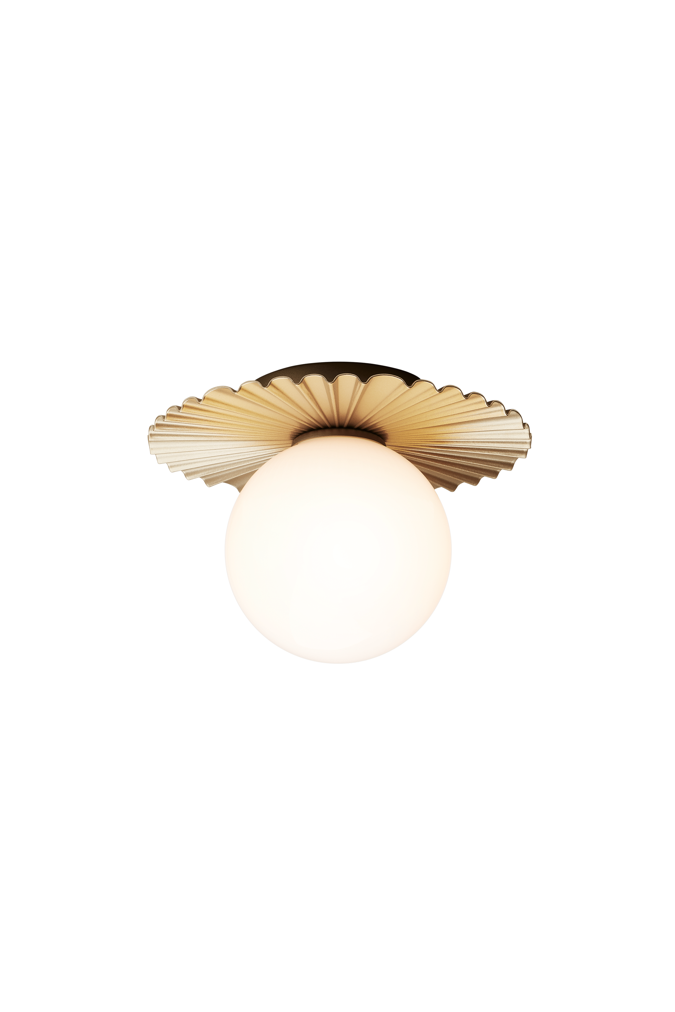 LIILA MUUSE Wall Lamp in Gold with Opal Glass