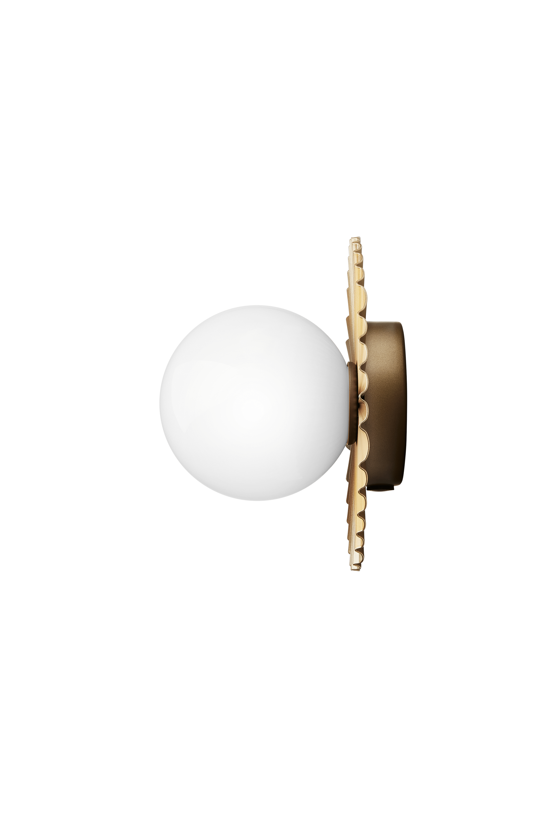 LIILA MUUSE Wall Lamp in Gold with Opal Glass