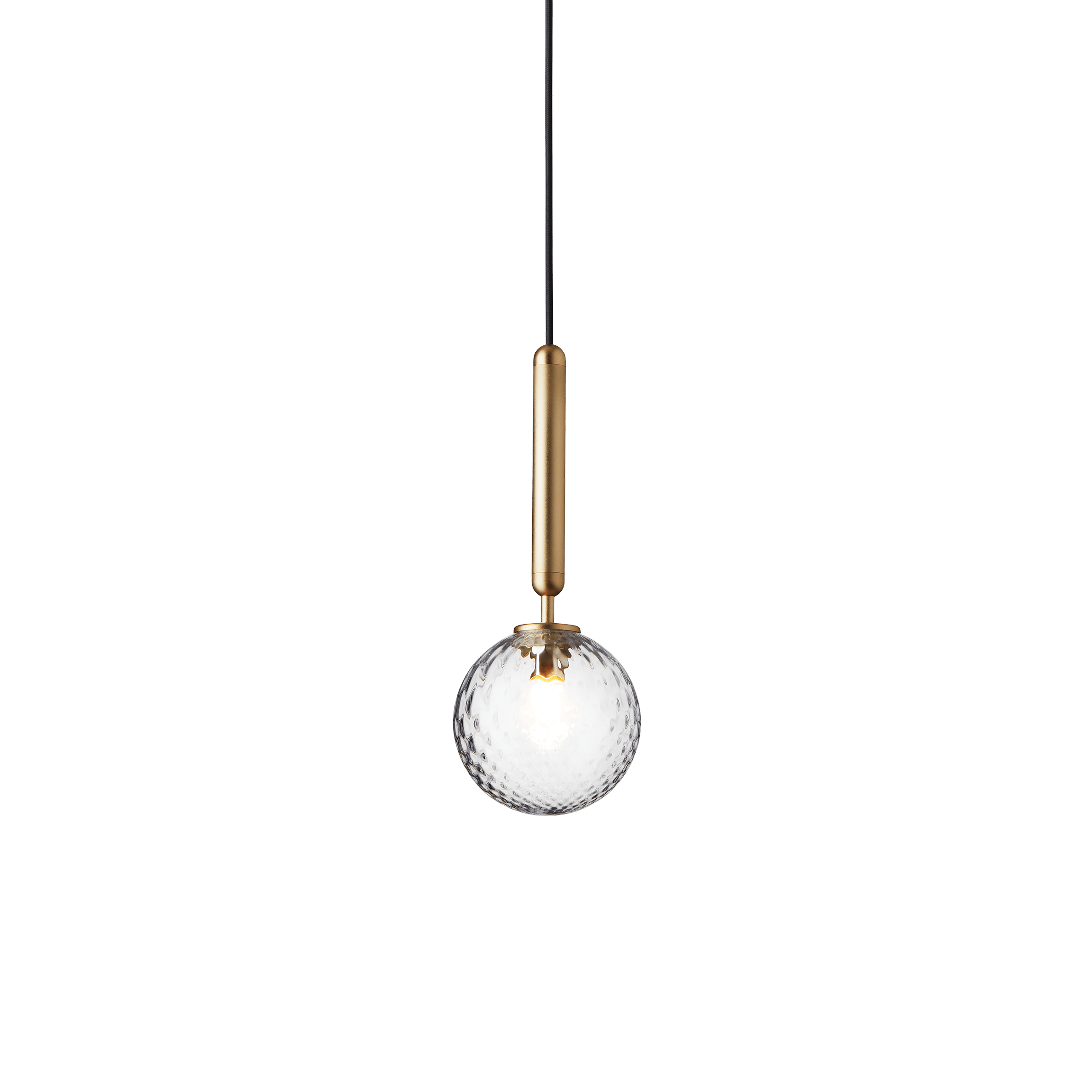 MIIRA Pendant Lamp in Brass with Transparent Glass